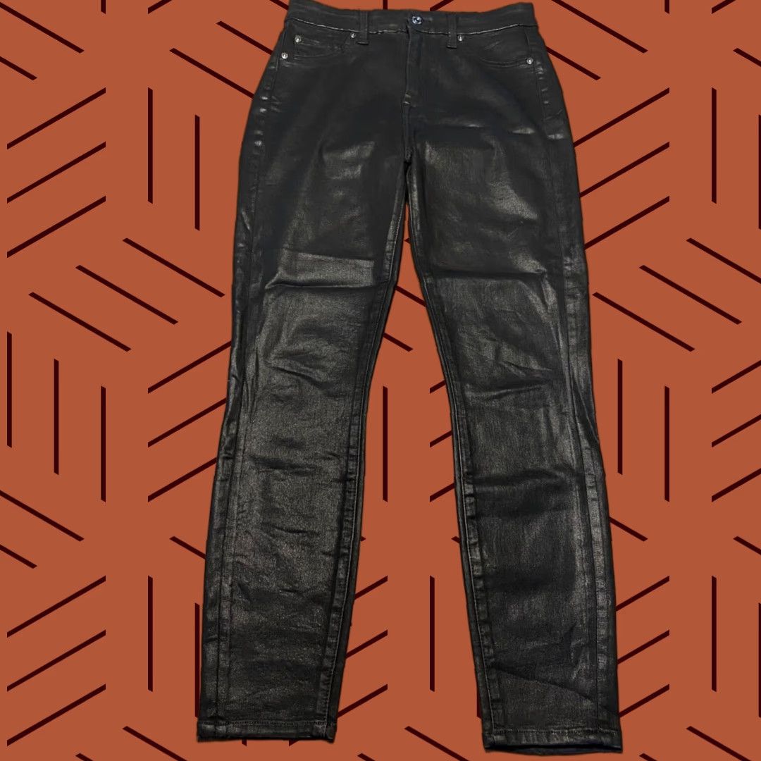 7 For All Mankind 7 For All Mankind Jeans Womens 28 Black 26" Inseam Glossy Size 28" / US 6 / IT 42 - 1 Thumbnail