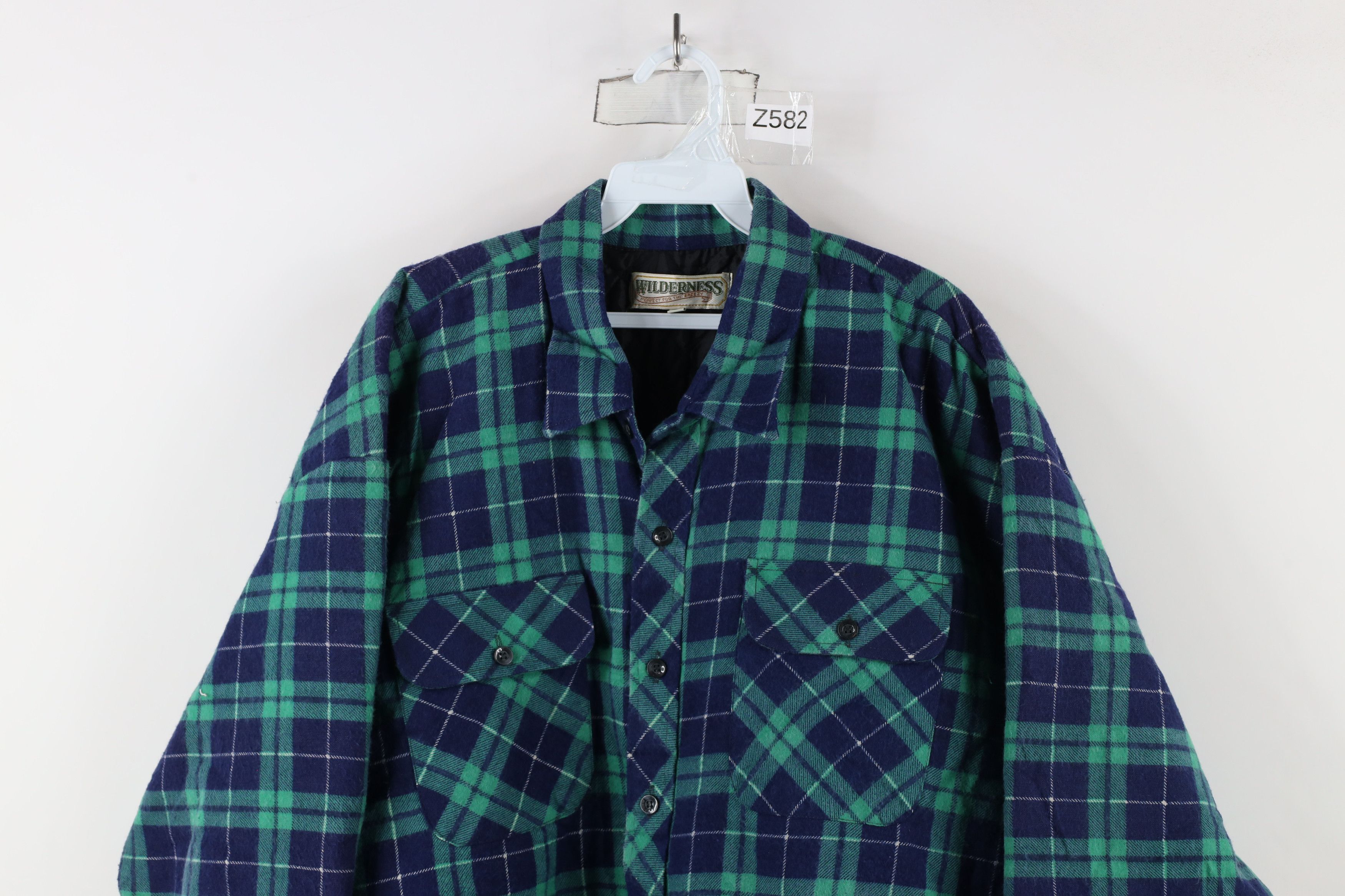 Vintage Vintage 90s Streetwear Flannel Button Shirt Jacket Jac Shirt Size US XXL / EU 58 / 5 - 2 Thumbnail