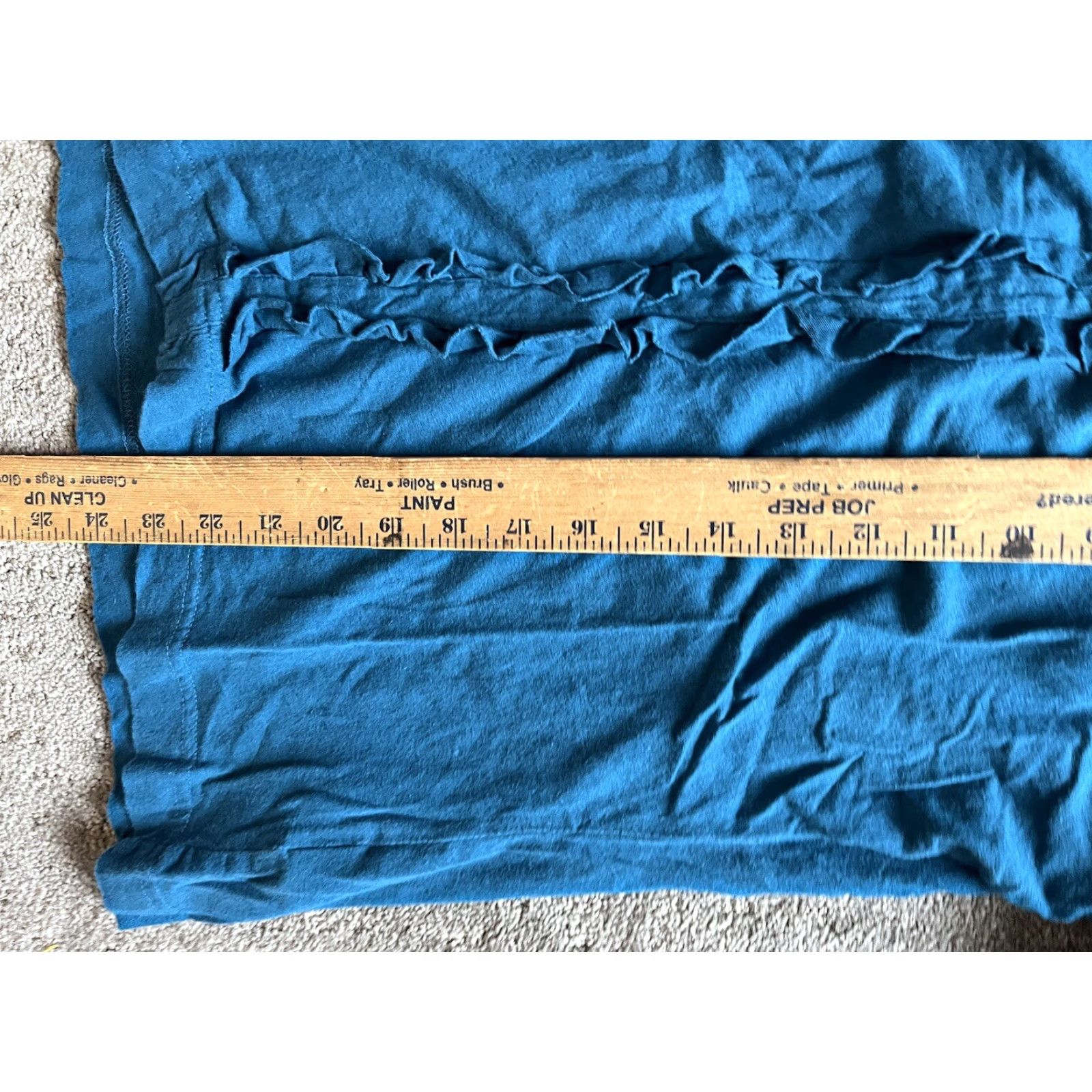 Vintage Womens Top-L.L.Bean-blue striped linen Cotton round neck short sleeve-L Shirt Womens Linen Striped Tunic Blue 90s? Size 36" / US 14 / IT 50 - 5 Thumbnail