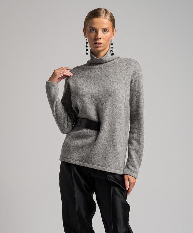Tom Ford o1y0226 Turtleneck Sweater in Gray Size M / US 6-8 / IT 42-44 - 2 Thumbnail