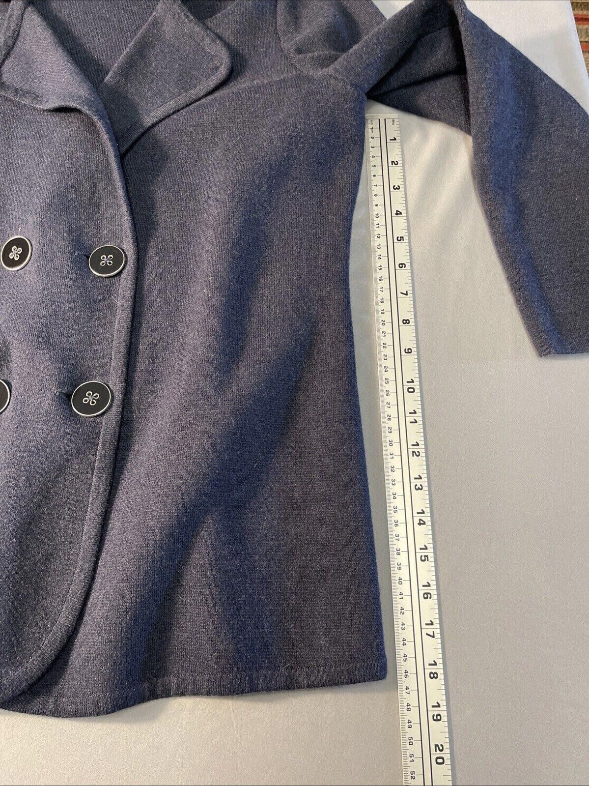 Designer Nic+Zoe Polished Knit Peacoatt Dark Indigo Blue W Large Size L / US 10 / IT 46 - 4 Thumbnail