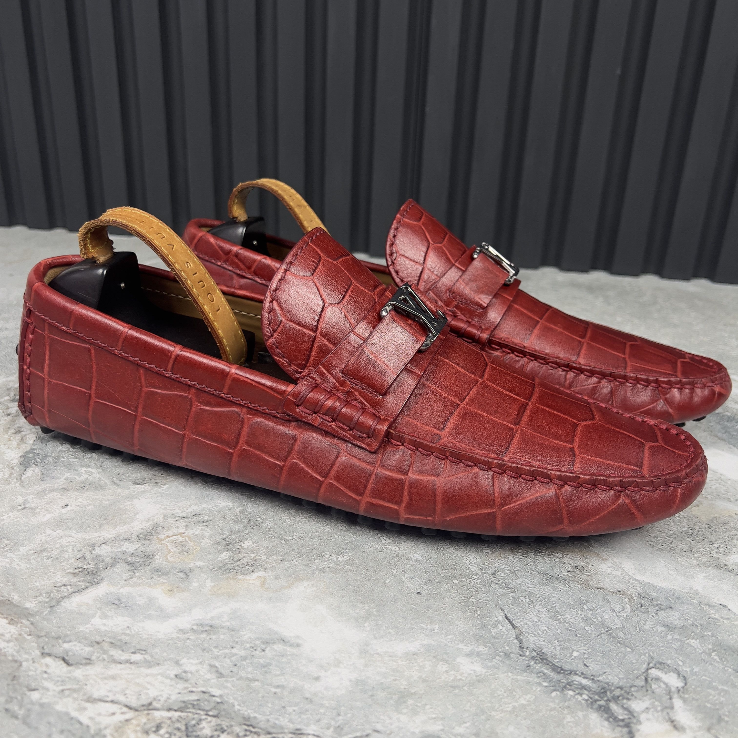 Louis Vuitton Louis Vuitton Hockenheim Moccasin Croco Embossed Leather Size US 9.5 / EU 42-43 - 6 Thumbnail