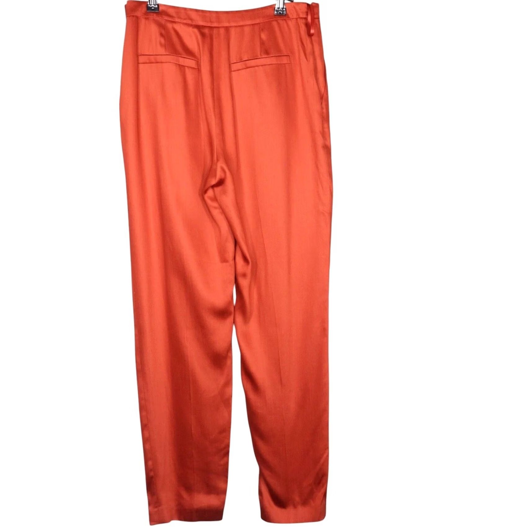 Ted Baker Ted Baker Womens Camilat Pants Sz 2 Rust Satin Career Office Tapered Trouser NWT Size 26" / US 2 / IT 38 - 4 Thumbnail