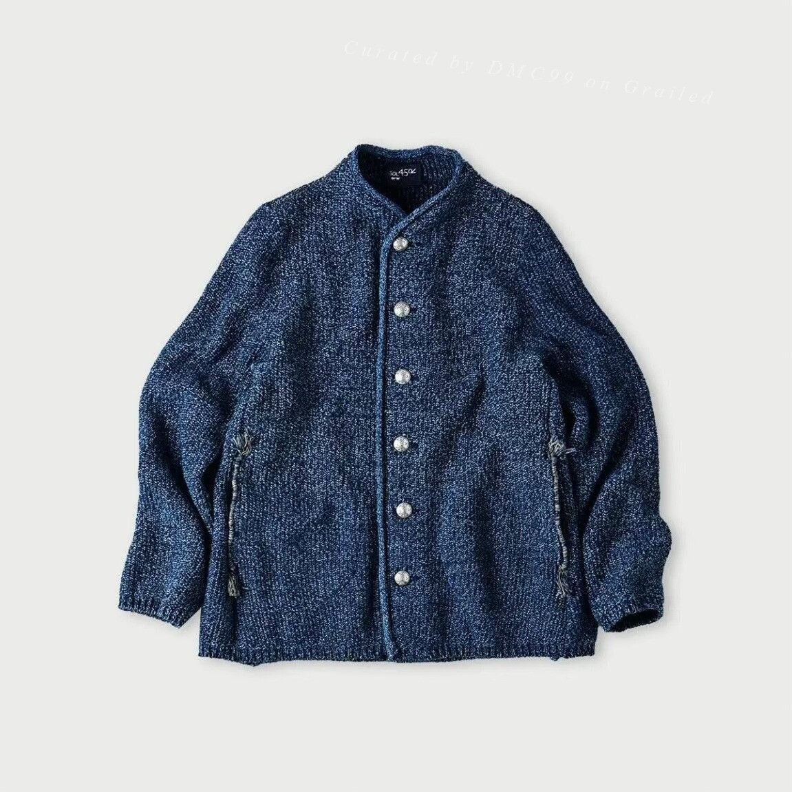 45rpm 45R Indigo Dyed Knit Cardigan Size US M / EU 48-50 / 2 - 1 Thumbnail