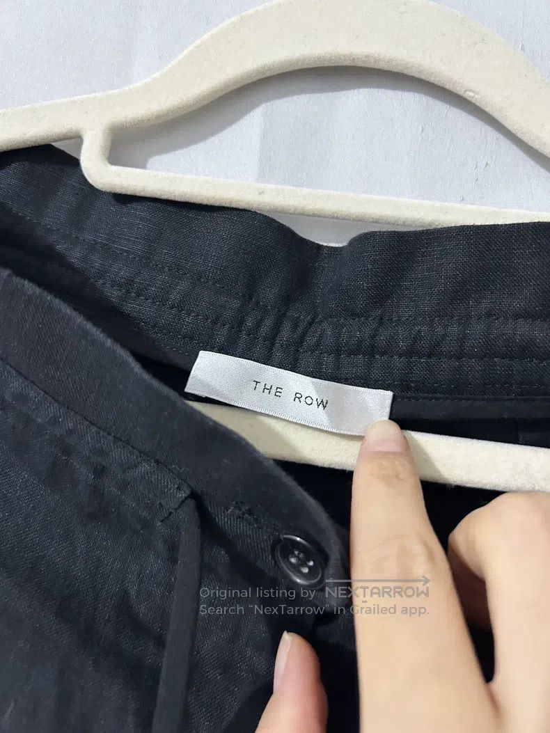 The Row The Row Black linen wide-leg pants Size 37" - 2 Thumbnail