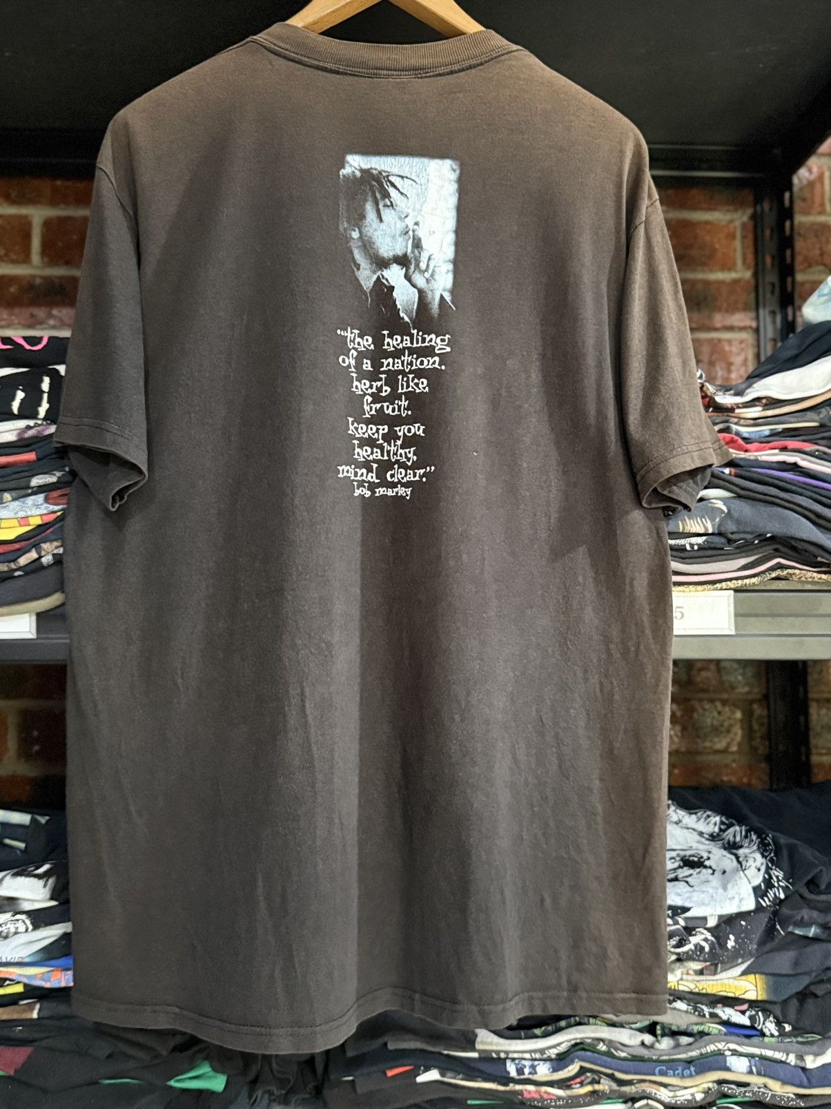 Rap Tees Thrashed Vintage 90s Bob Marley Hope Road Music Sun Faded T Size US L / EU 52-54 / 3 - 2 Thumbnail