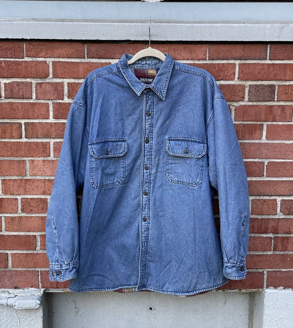 Wolverine Vintage Wolverine Jacket Mens XL Blue Denim Shirt Shacket Size US XL / EU 56 / 4 - 1 Thumbnail