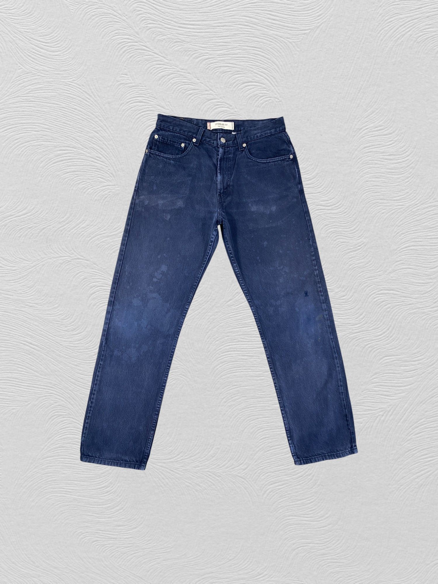Levi's Vintage Levis 505 Regular Fit Jeans NavyFaded Indigo 31x29.6 Size US 31 - 1 Thumbnail