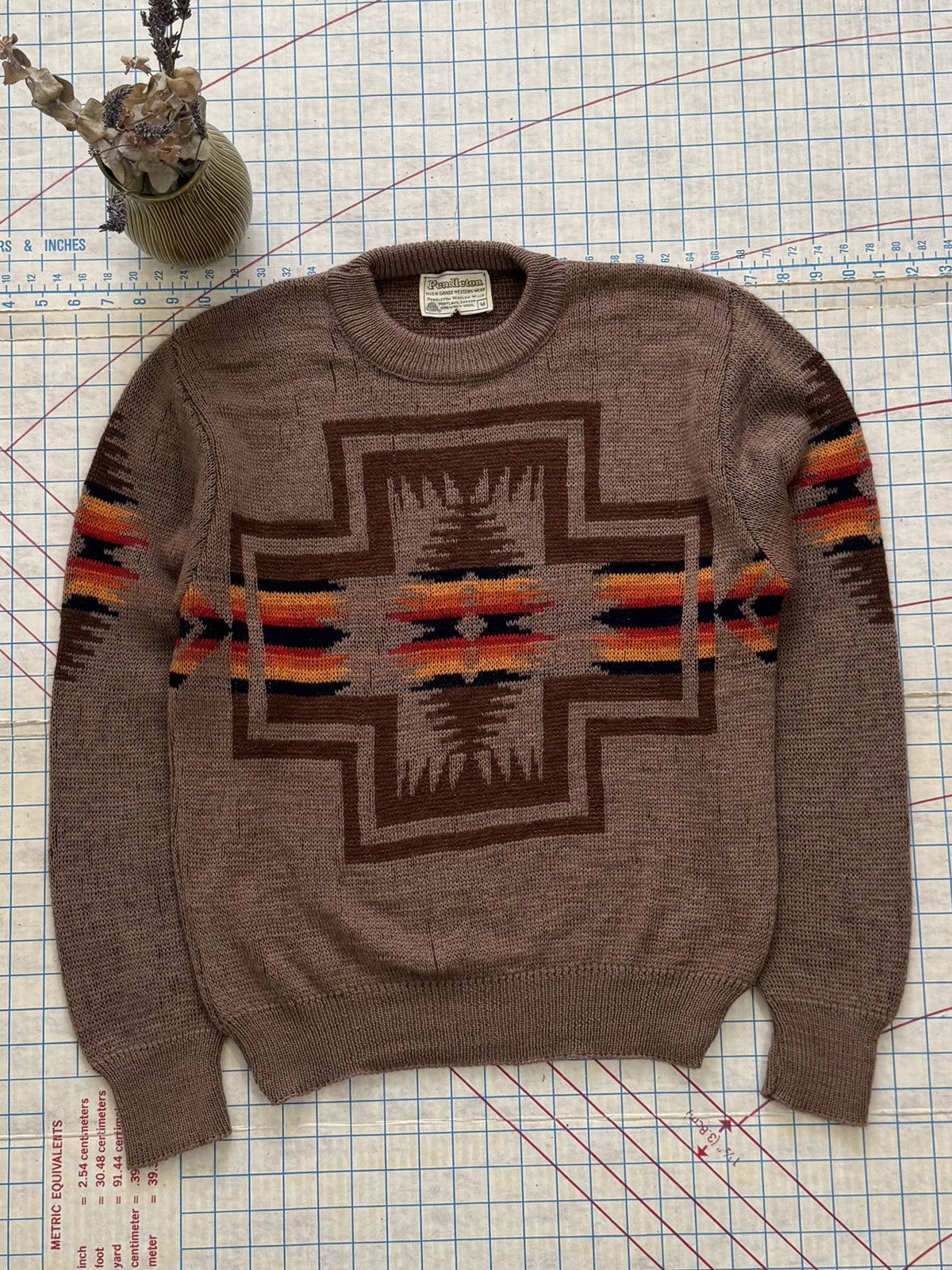 Pendleton Vintage 70’s Pendleton Knit Sweater Chief Joseph Pattern Size US M / EU 48-50 / 2 - 1 Thumbnail