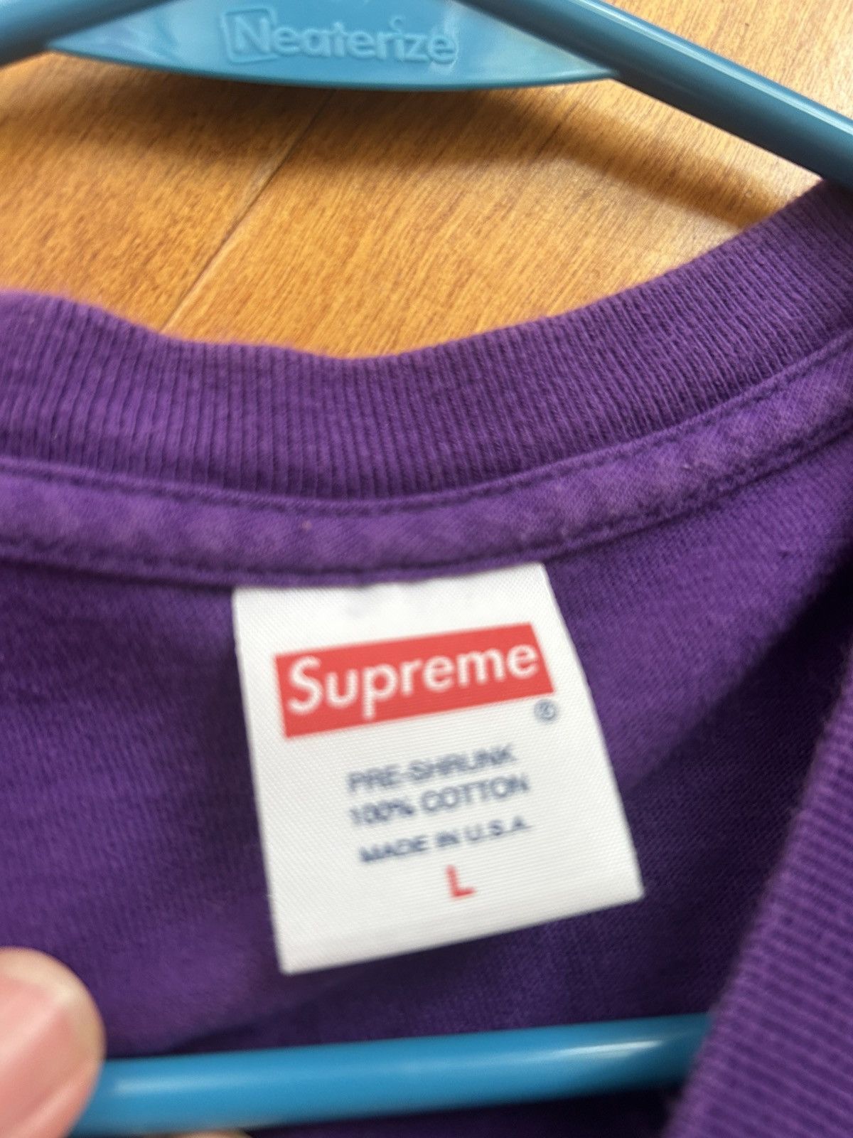 Supreme Supreme Feeling Purple Tee Short Sleeve FW16 Size US L / EU 52-54 / 3 - 3 Thumbnail