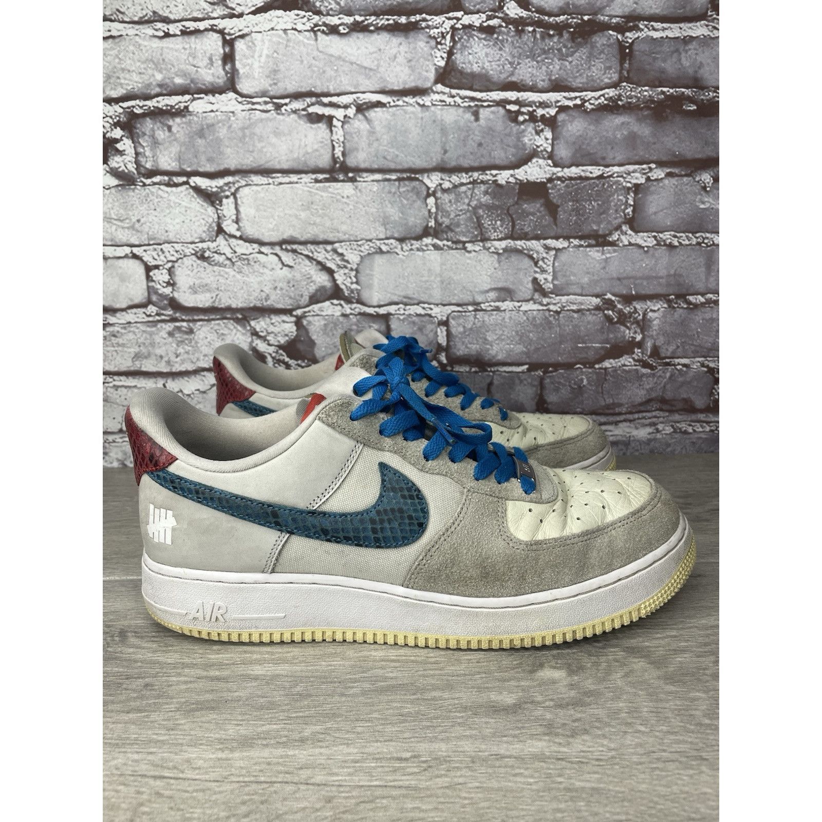 Nike Nike Undefeated x Air Force 1 Low 5 White Leather Grey Suede Size US 10.5 / EU 43-44 - 1 Thumbnail