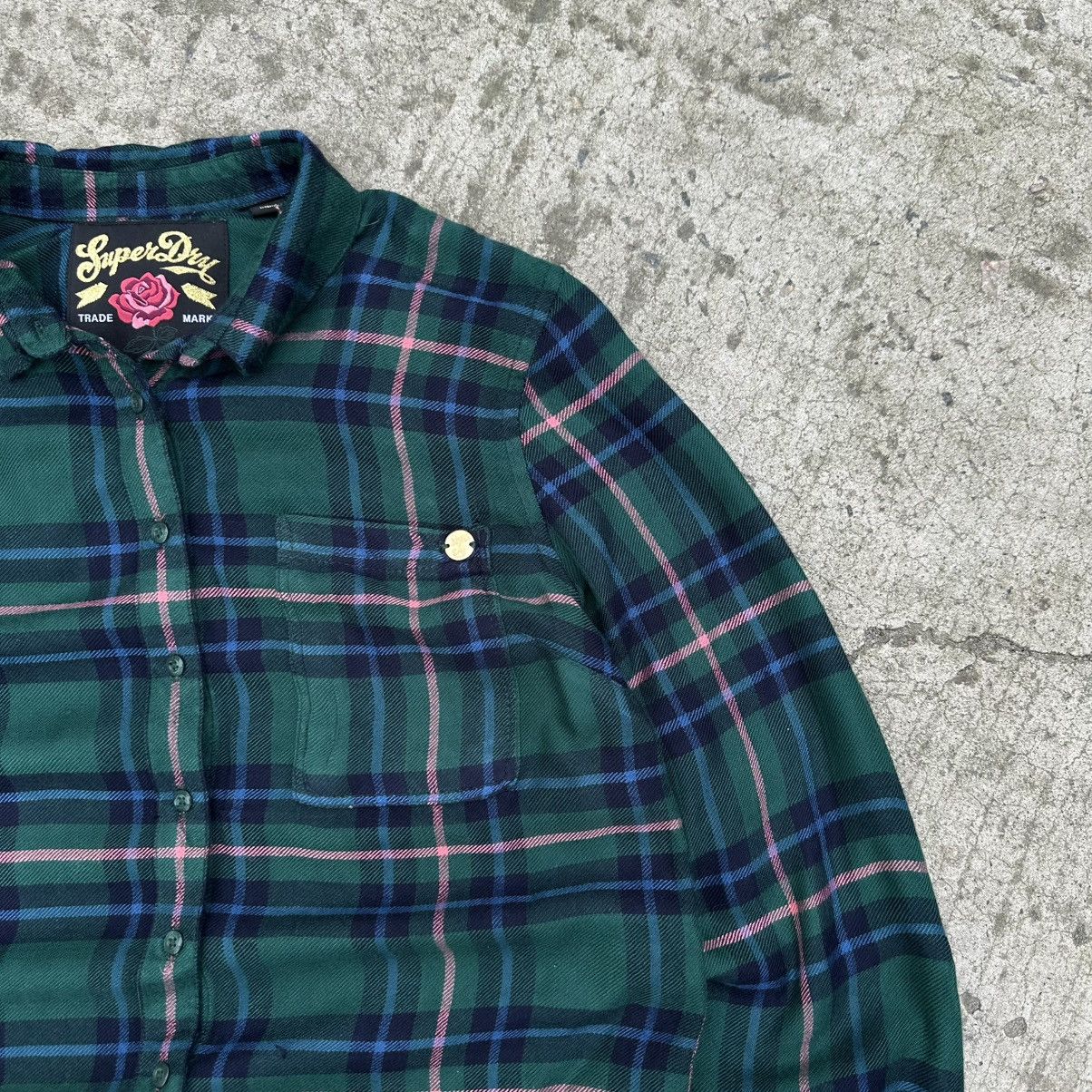 Superdry Vintage Women’s Superdry Checkered Shirt Y2K 00s Size 6 USA Size M / US 6-8 / IT 42-44 - 4 Thumbnail