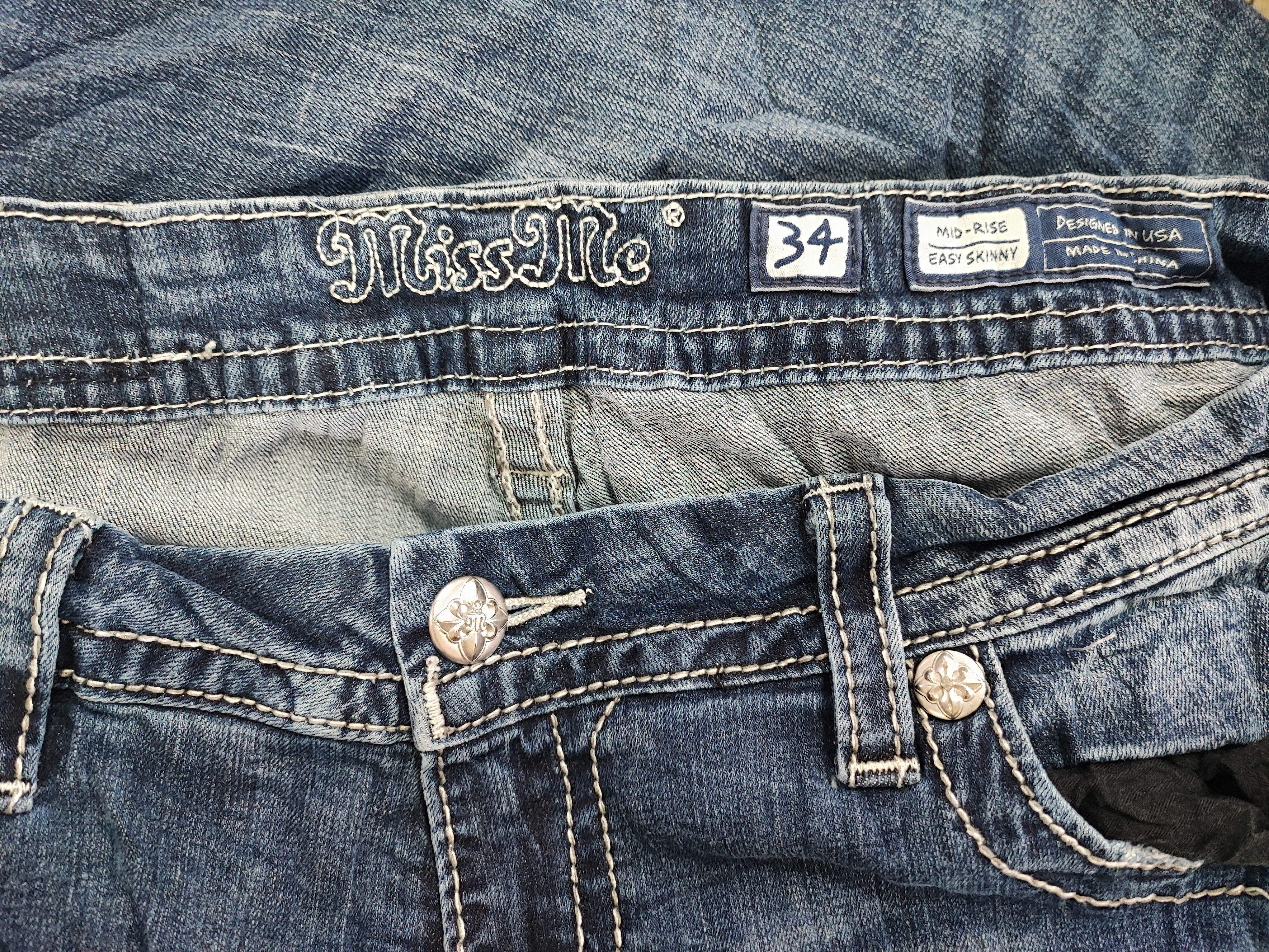 Affliction MISS ME WOMENS DENIM JEANS Size 38" / US 16 / IT 52 - 7 Thumbnail