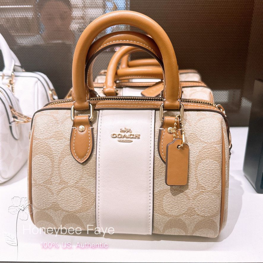 Coach Mini Rowan Crossbody In Signature Canvas With Stripe CR243 Size ONE SIZE - 1 Thumbnail