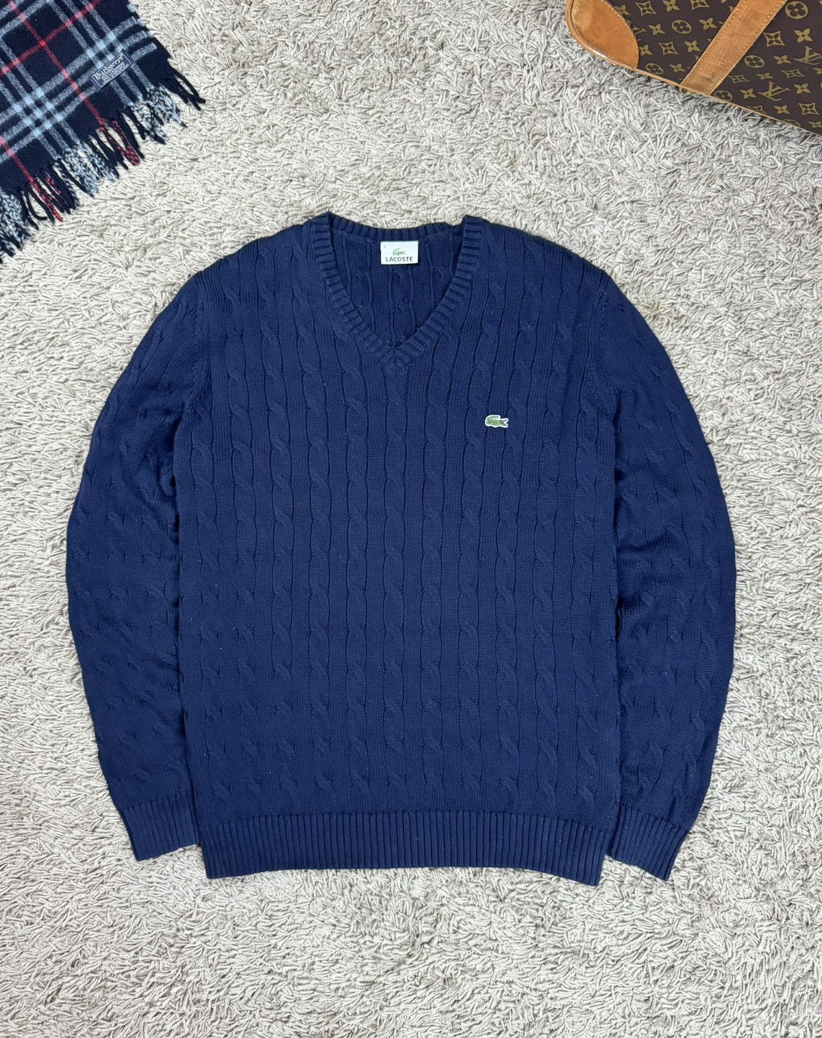 Lacoste Sweater crewneck Lacoste original old money item Size US L / EU 52-54 / 3 - 1 Thumbnail