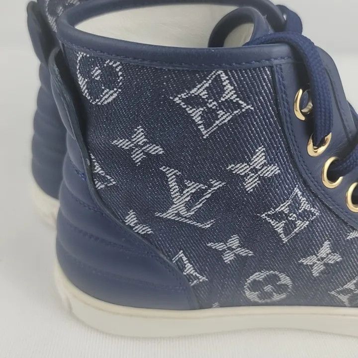 Other Louis Vuitton Classic Monogram Denim Fashion Sneakers -2508 Size US 5.5 / EU 38 - 4 Thumbnail