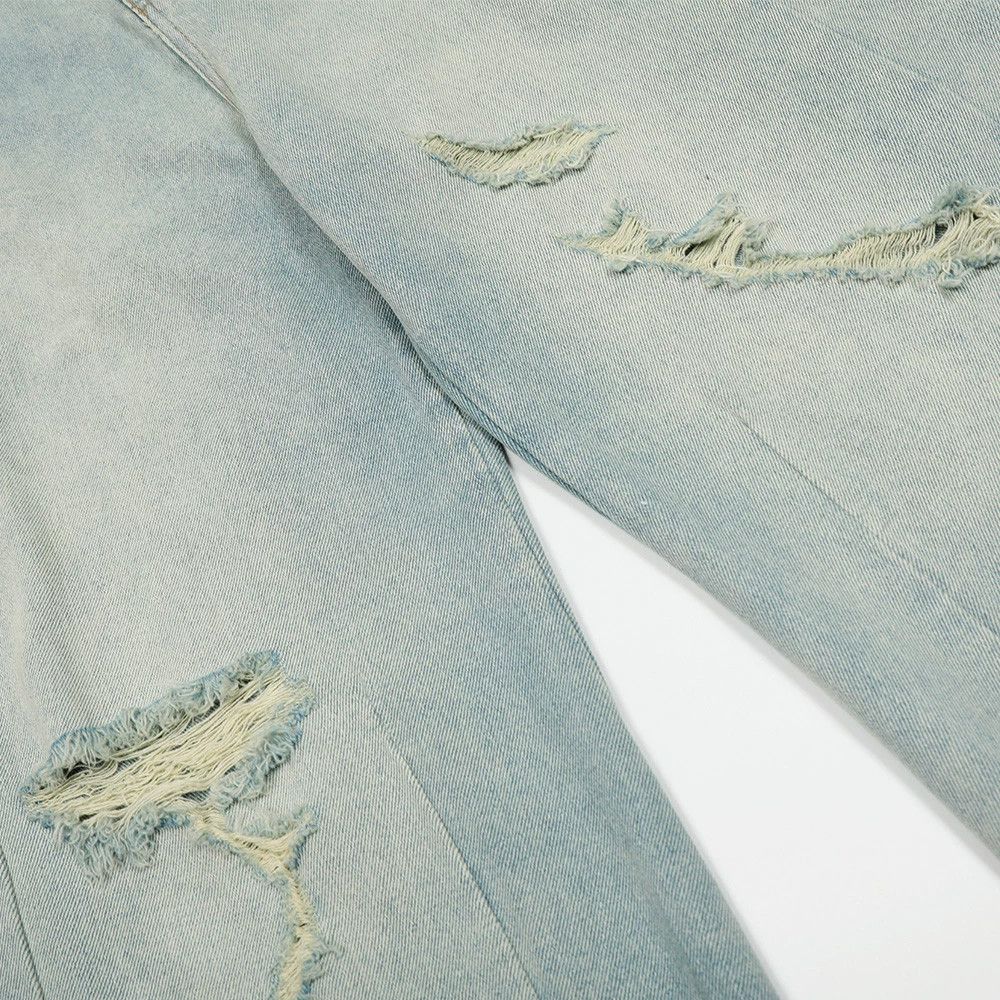 Vintage Men's loose punk washed ripped straight jeans Size US 32 / EU 48 - 5 Thumbnail