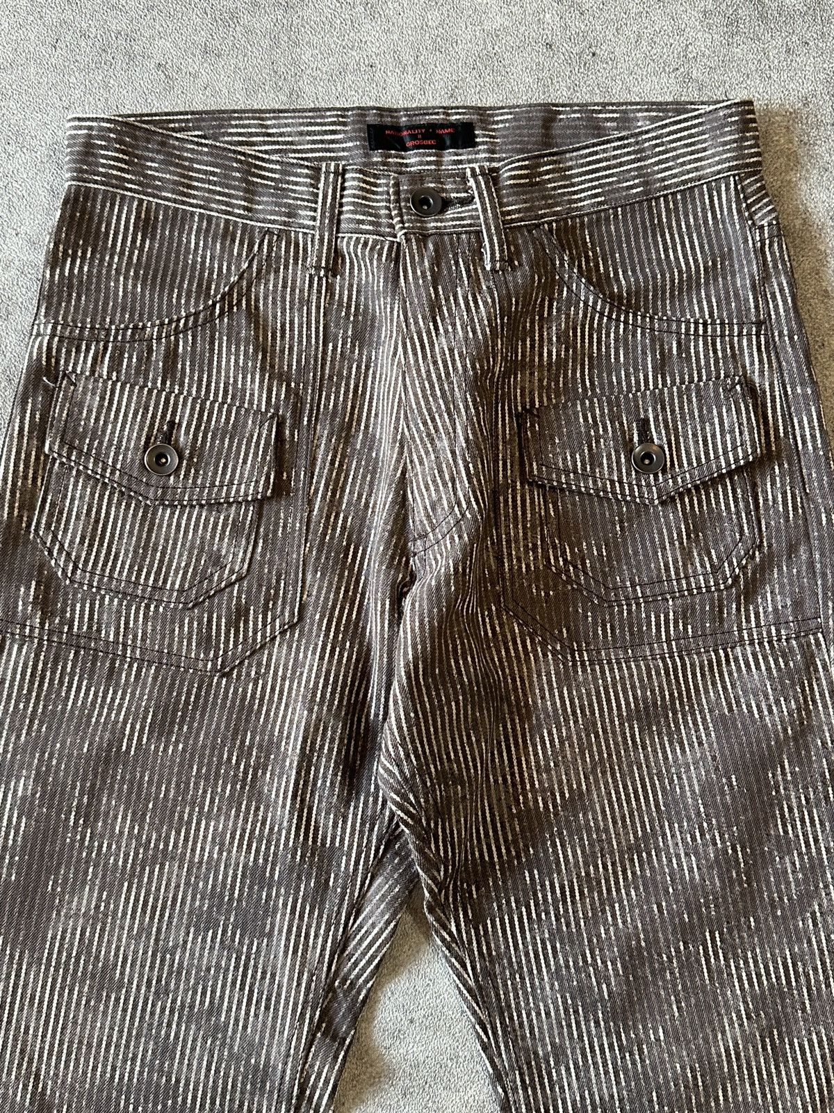 Tornado Mart 90s Grosbec Striped Denim Jeans Tornado Mart Lgb Style Size US 27 - 5 Thumbnail