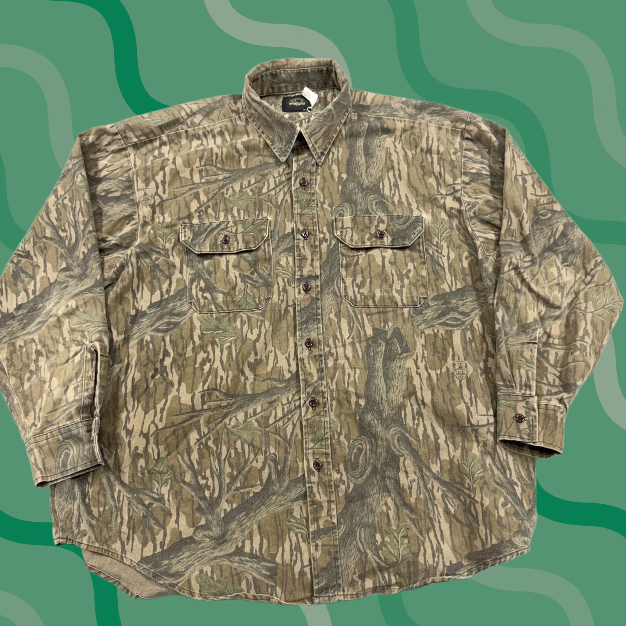 Vintage VINTAGE Mossy Oak Shirt Mens 2XL Treestand camo camouflage hunting 90s USA Size US XXL / EU 58 / 5 - 1 Thumbnail