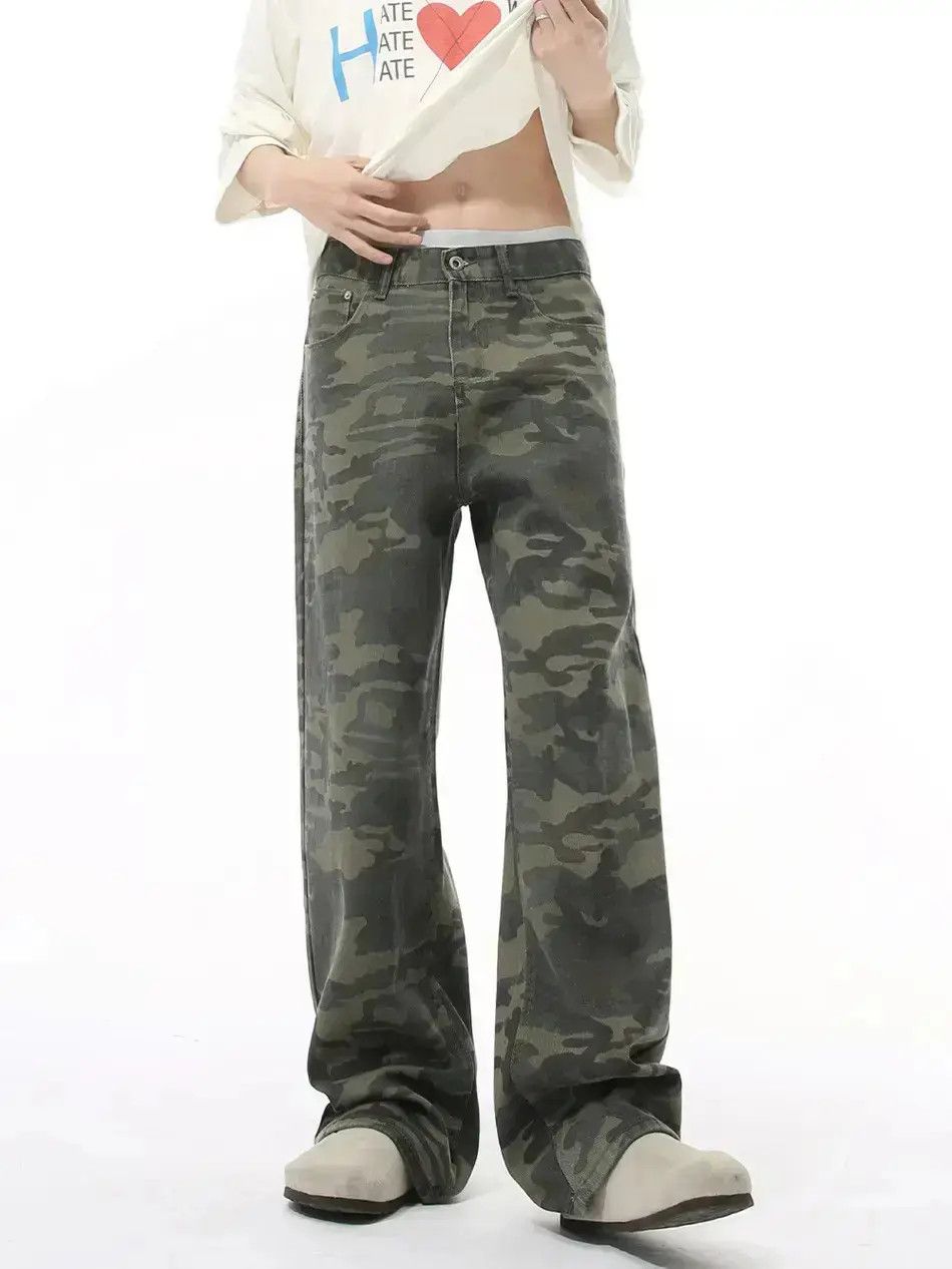 Japanese Brand Retro wide leg loose camouflage jeans Size US 32 / EU 48 - 3 Thumbnail
