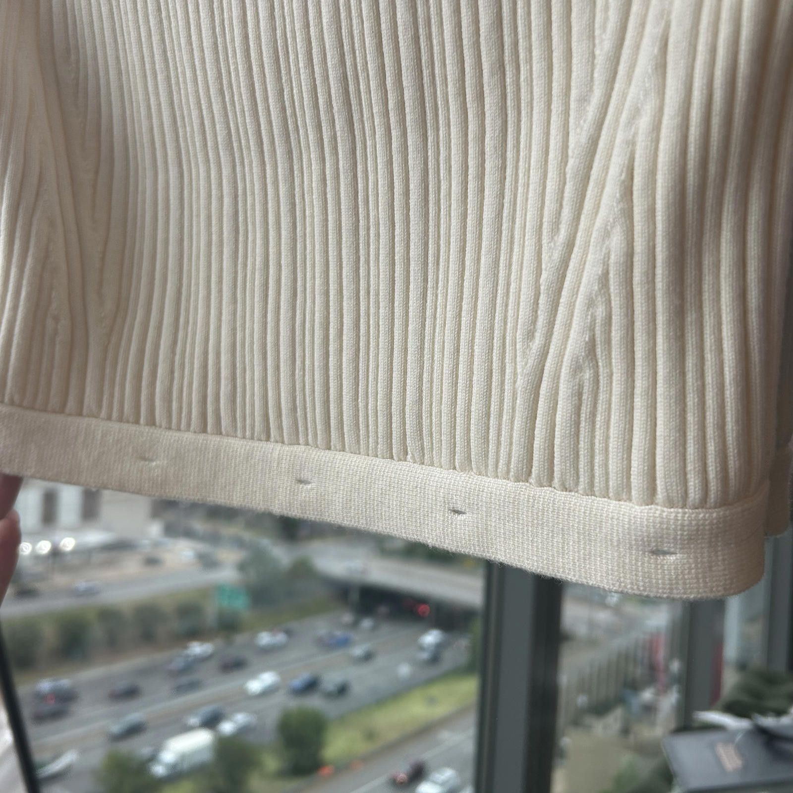 3.1 Phillip Lim 3.1 Phillip Lim Cream Ribbed Sleeveless Sweater XS Size XS / US 0-2 / IT 36-38 - 4 Thumbnail