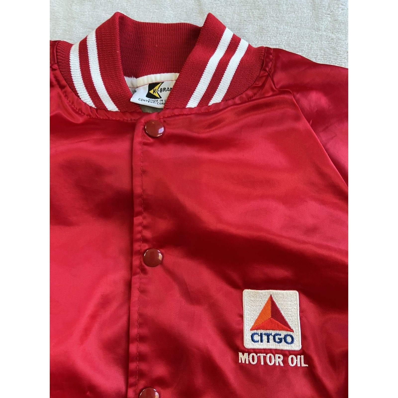Vintage Vintage K-Brand Citgo Motor Oil Button Up Satin Jacket Men's Size US L / EU 52-54 / 3 - 2 Thumbnail