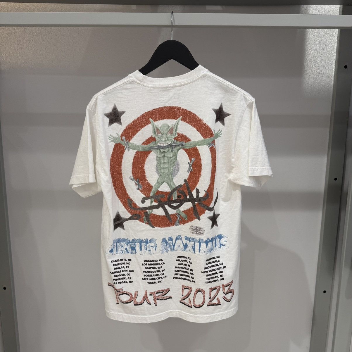 Travis Scott Travis Scott Utopia Circus Maximus 2023 Tour III Tee White Size US XL / EU 56 / 4 - 2 Thumbnail