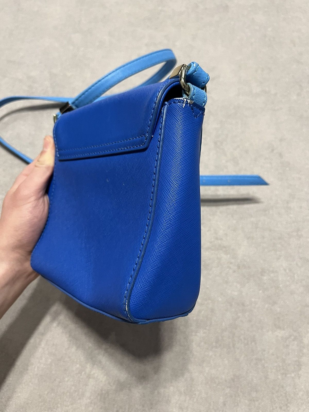 Trussardi Trussardi Jeans Womens Shoulder Bag Blue Logo Small Handle Size ONE SIZE - 9 Thumbnail