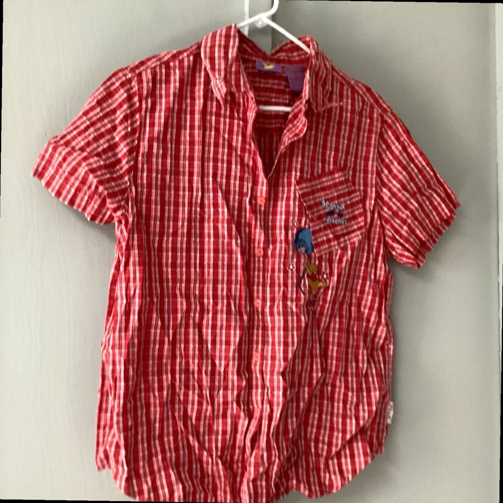 Disney VINTAGE Disney Women's Red Plaid Winnie The Pooh Flannel Shirt Medium Size M / US 6-8 / IT 42-44 - 4 Thumbnail