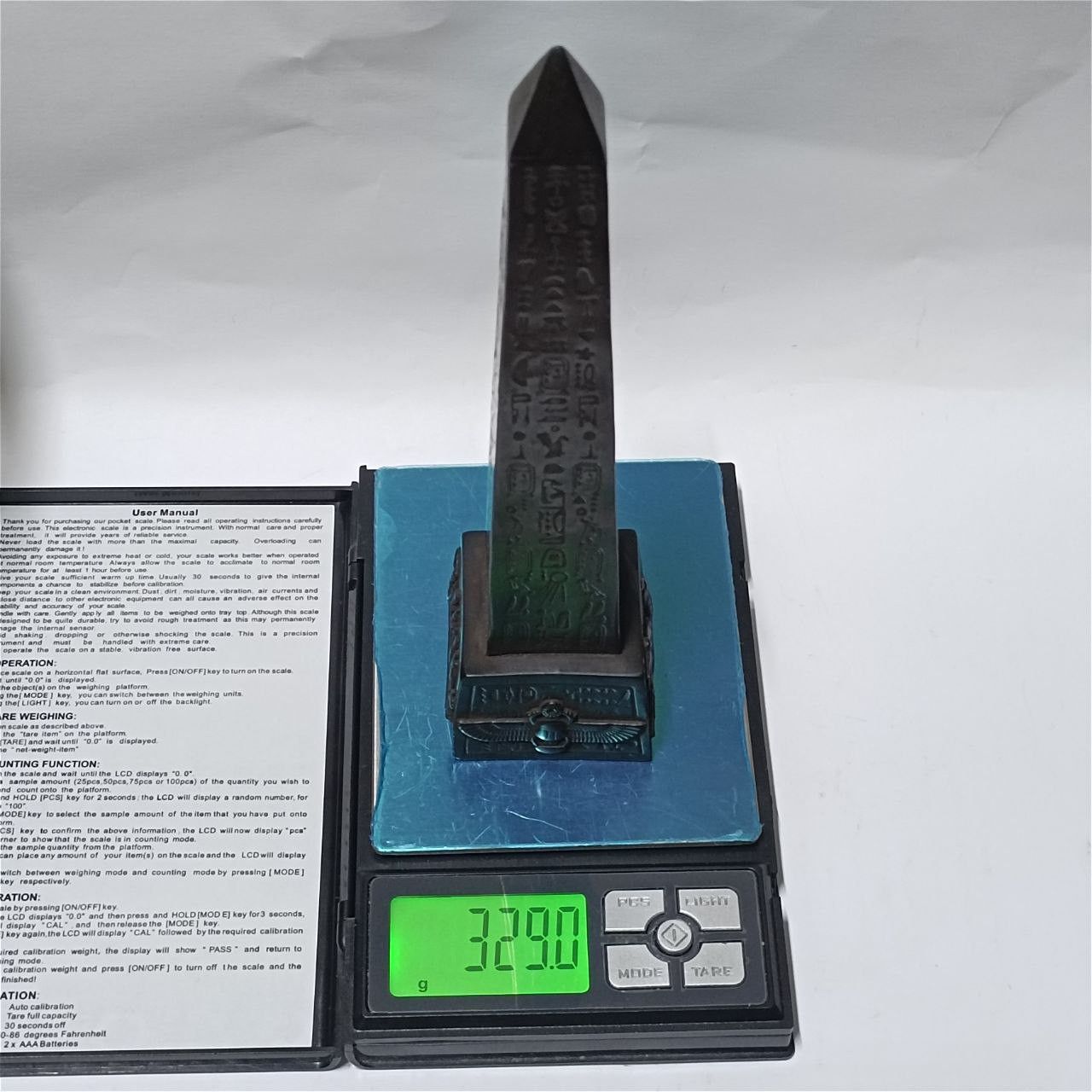 Other Egyptian obelisk with hieroglyphs—pharaonic decor Size ONE SIZE - 4 Thumbnail