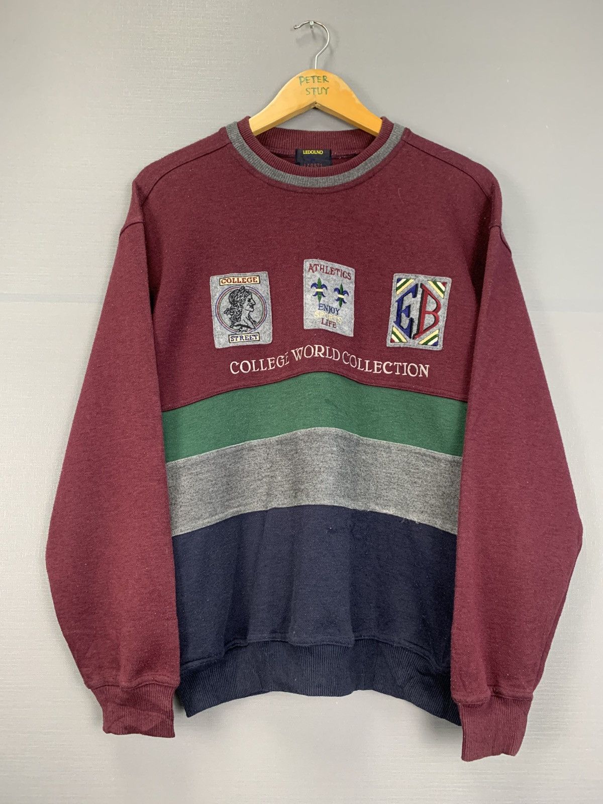 Japanese Brand × Vintage Vintage College World Collection Sweatshirt Size US M / EU 48-50 / 2 - 6 Thumbnail