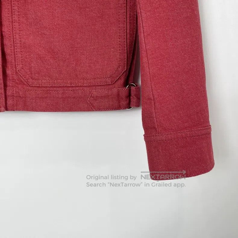 Hermes Hermes Simple stretch denim jacket in red Size XXS / US 00 / IT 34 - 4 Thumbnail