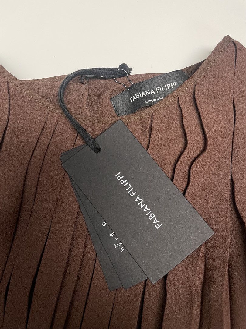 Fabiana Filippi FABIANA FILIPPI Pleated Asymmetric Dress Size S / US 4 / IT 40 - 3 Thumbnail