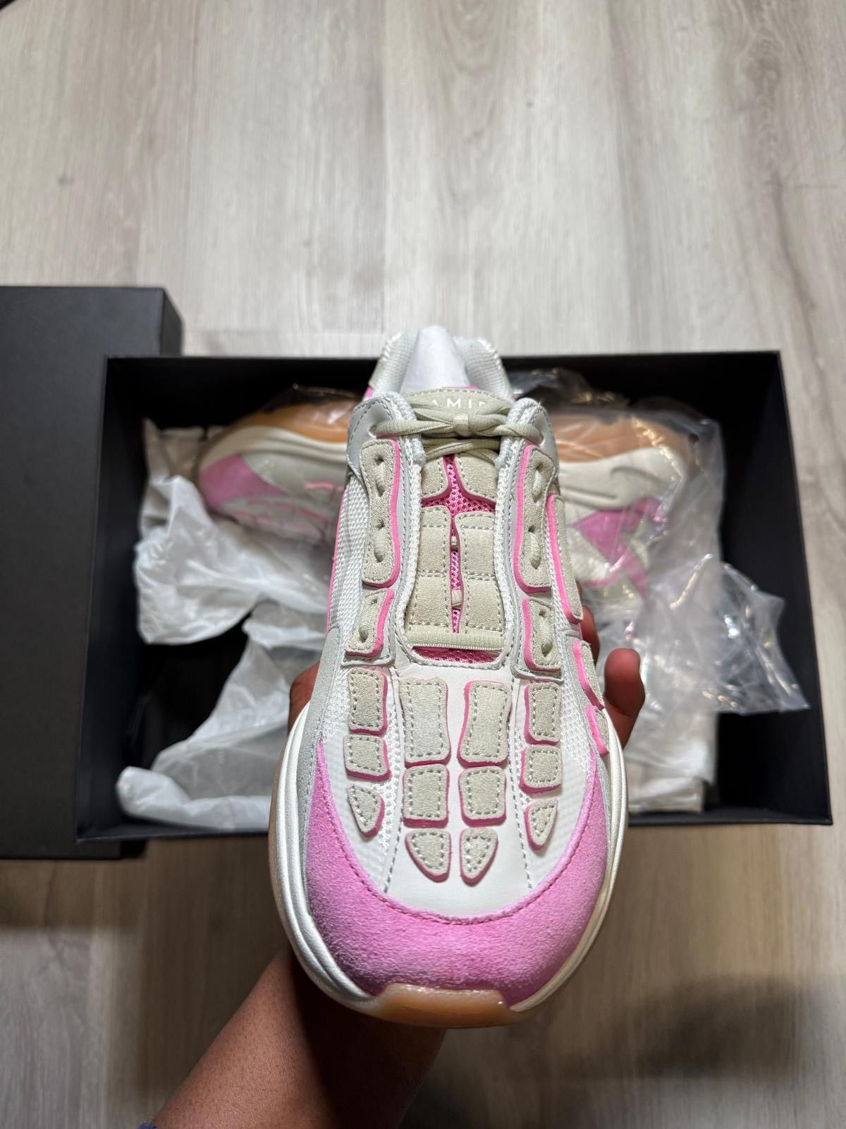 Amiri Amiri Bone Runner Pink/Tan Size US 11 / IT 41 - 2 Thumbnail