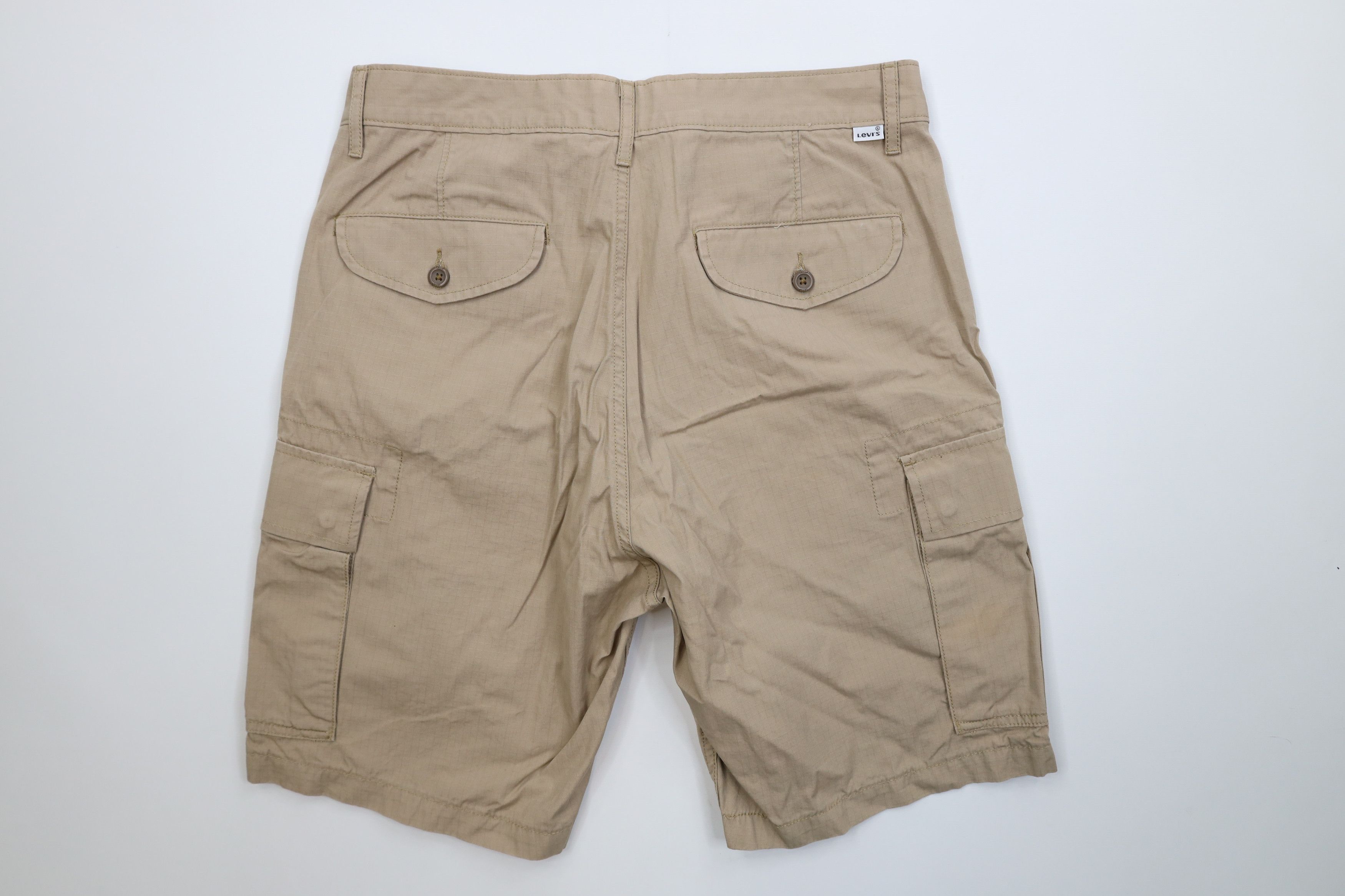 Levi's Vintage Y2K Levis Baggy Cargo Shorts Beige Khaki Cotton Size US 32 / EU 48 - 9 Thumbnail