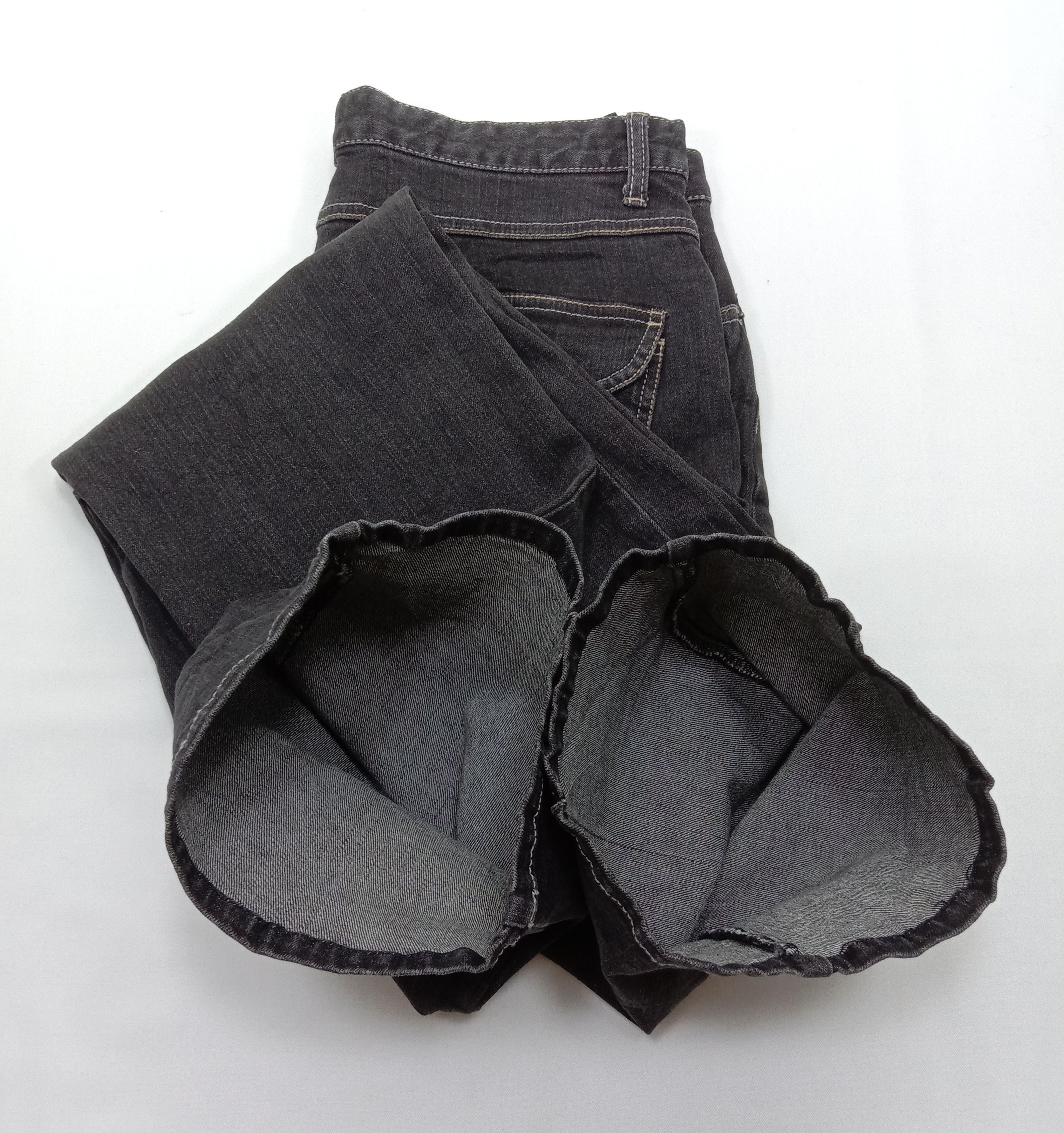 Vintage Flare Jeans Johnpionir Faded Black Bell Bottom Denim
