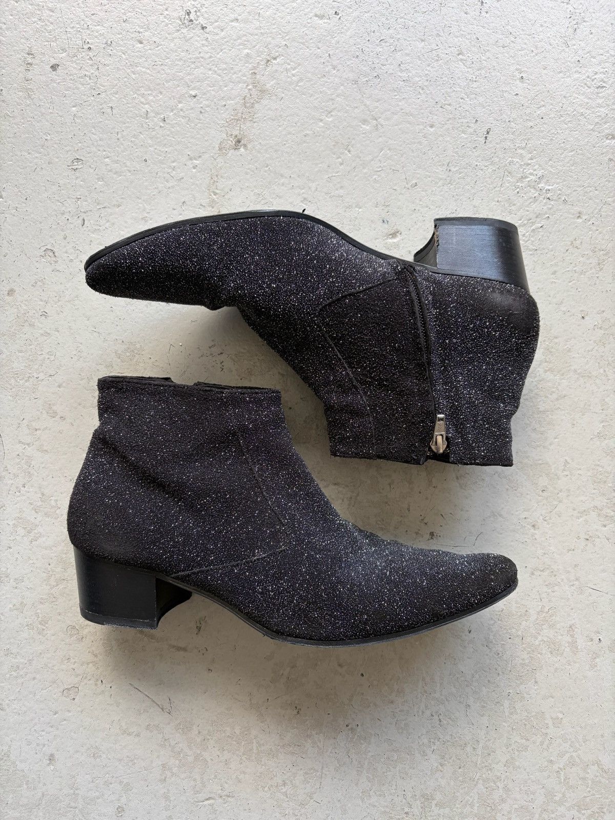 Saint Laurent Paris Saint Laurent Paris AW13 Black Glitter Ankle Boots Size US 9.5 / EU 42-43 - 1 Thumbnail