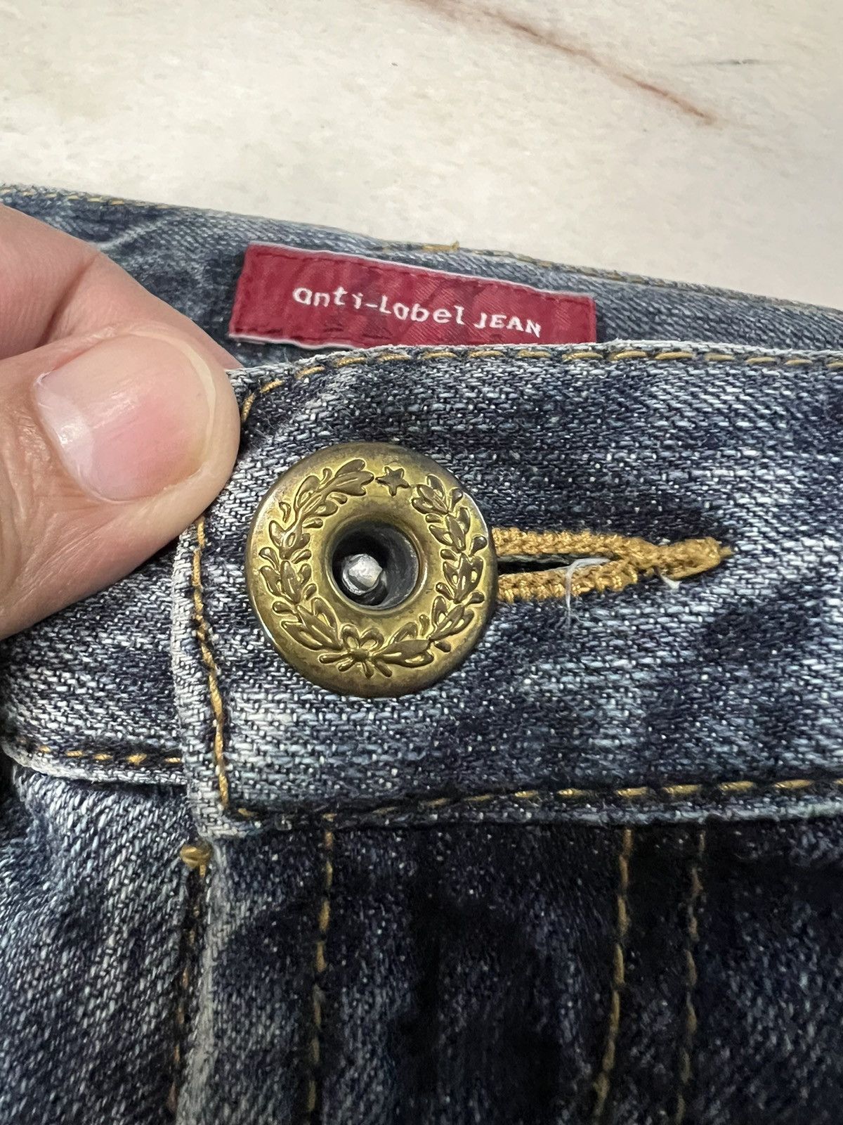 If Six Was Nine × Le Grande Bleu (L.G.B.) JAPANESE BRAND ANTI-LABEL FLARE JEANS VERY RARE Size US 31 - 8 Thumbnail