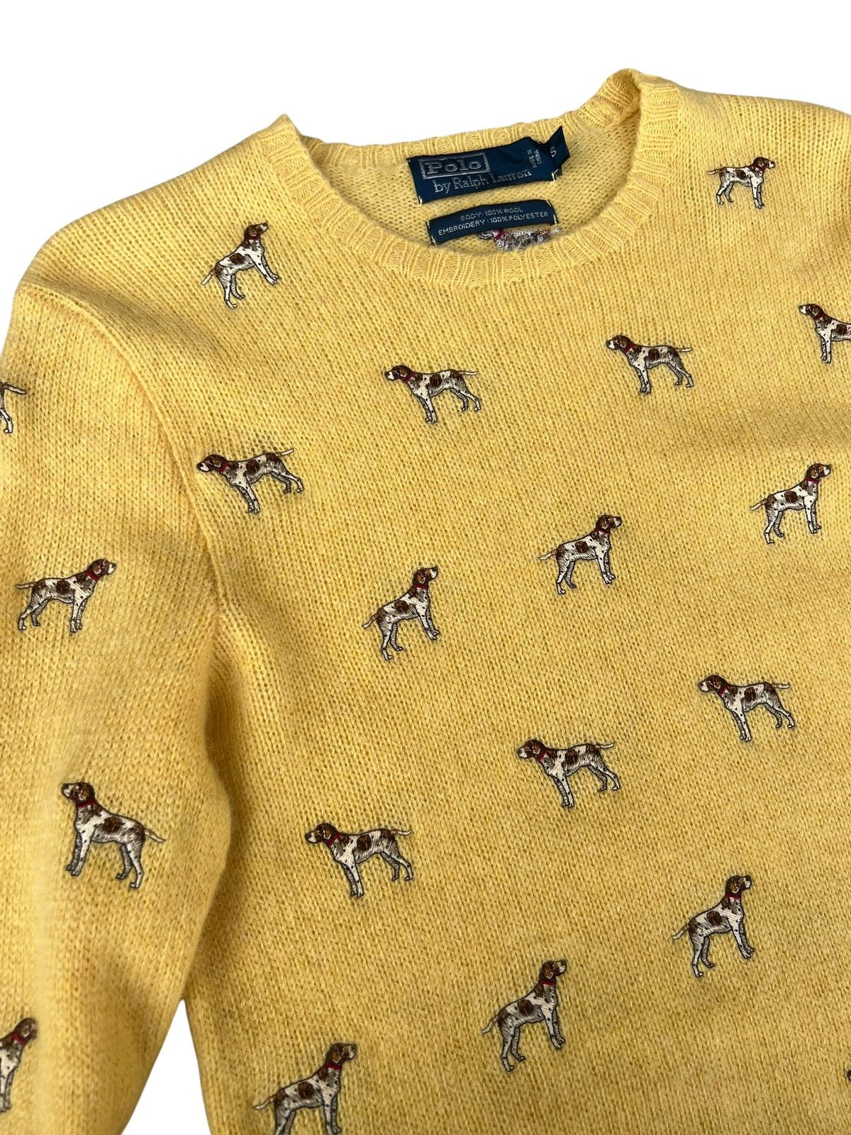 Polo Ralph Lauren VTG 90s P Ralph Lauren Dog Embroidery Wool Knitwear Sweater Size US S / EU 44-46 / 1 - 10 Thumbnail