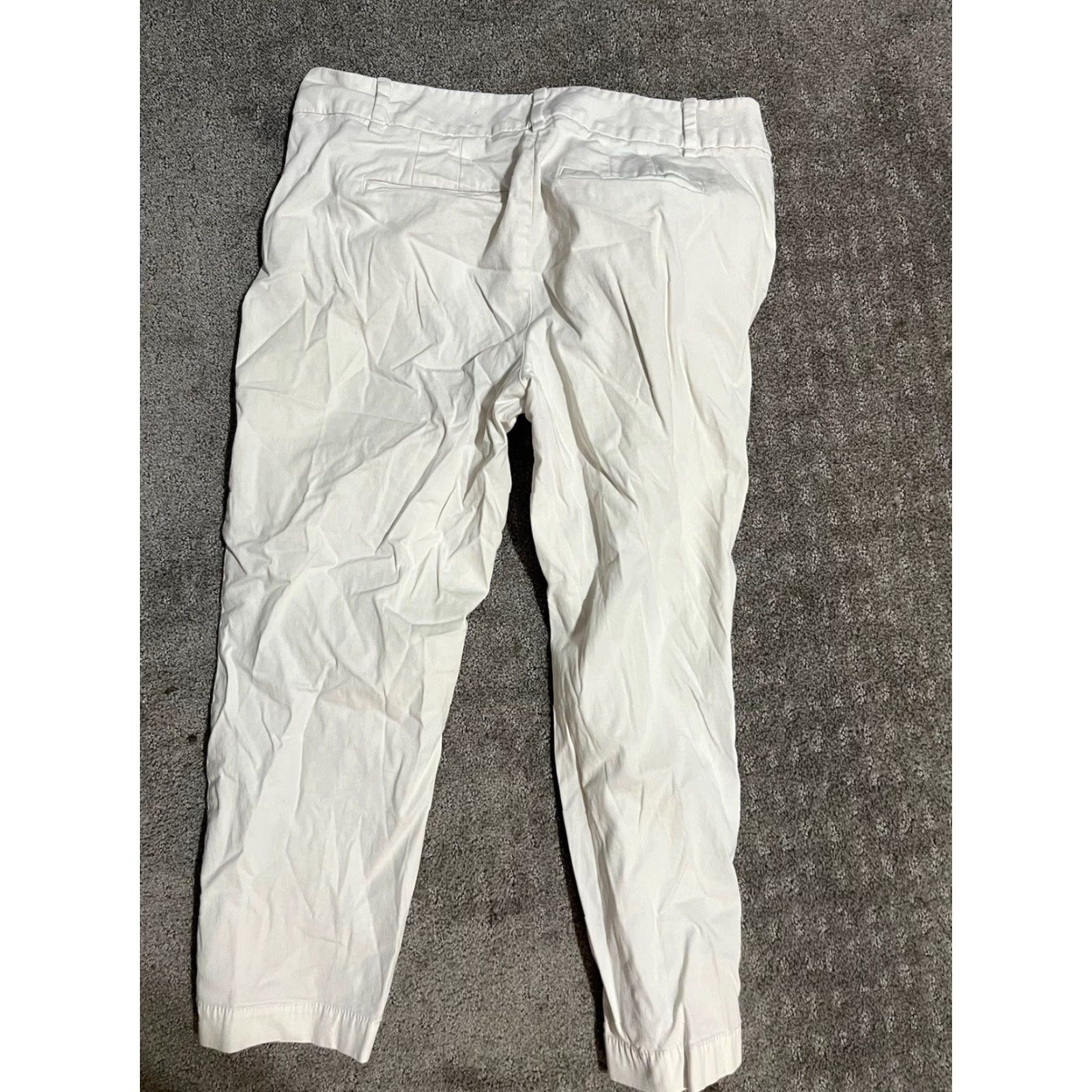 Ann Taylor Ann Taylor Crop Pants Womens Size 4P Beige Cotton Petite Business Casual Size 27" / US 4 / IT 40 - 3 Thumbnail