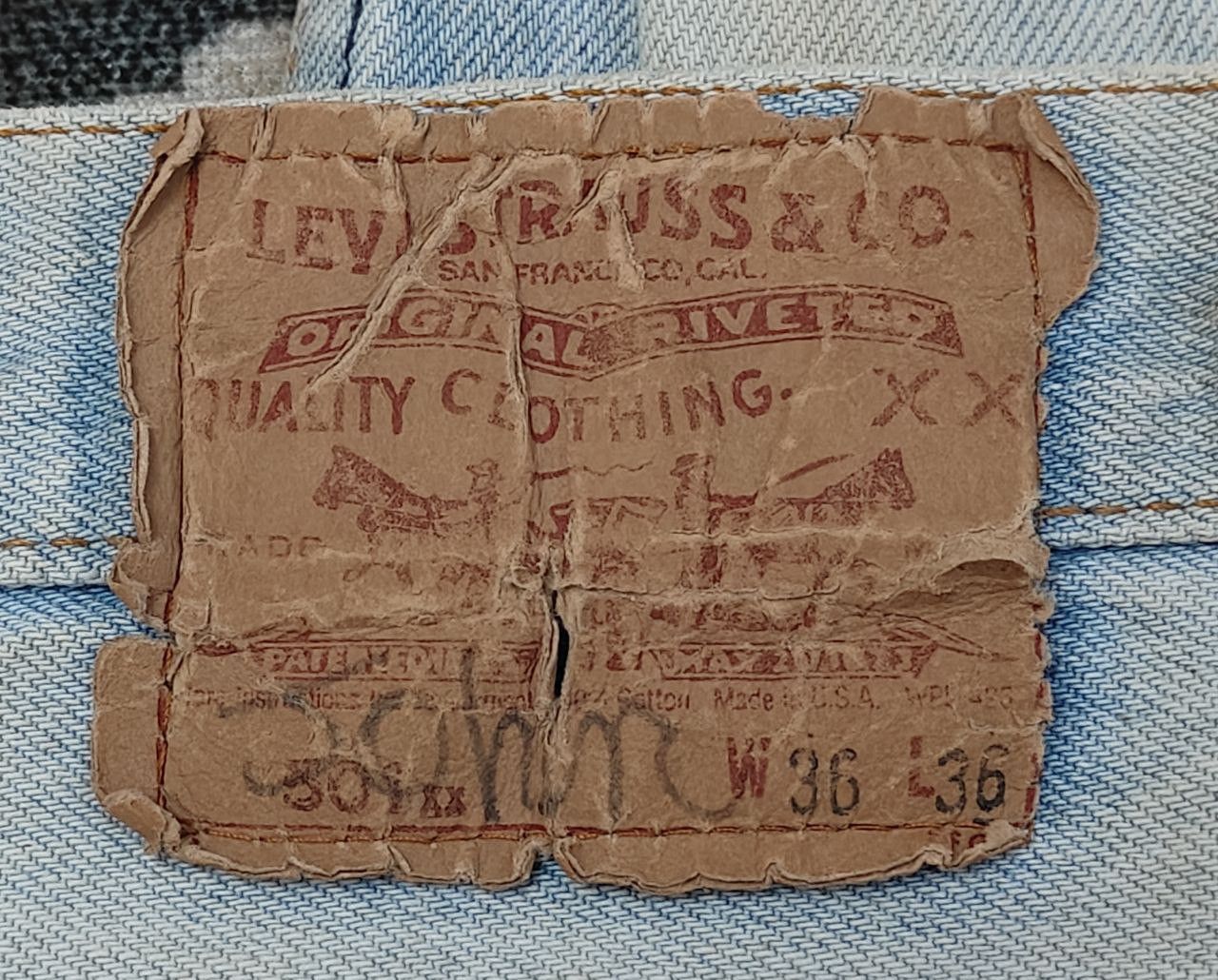 Levi's Vintage Clothing 70s Vintage Levi's 501 Mudwash worn Denim Size US 34 / EU 50 - 6 Thumbnail