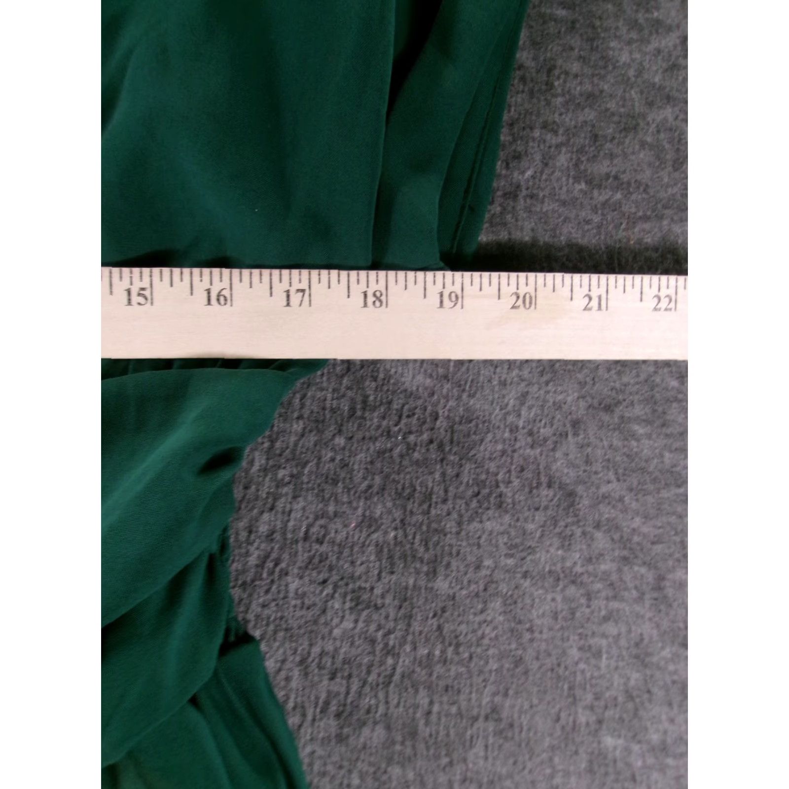 Vintage GOMORN Dress Women XL Green Wrap V-Neck Smocked Waist Maxi Cap Sleeve Fit Size XL / US 12-14 / IT 48-50 - 3 Thumbnail