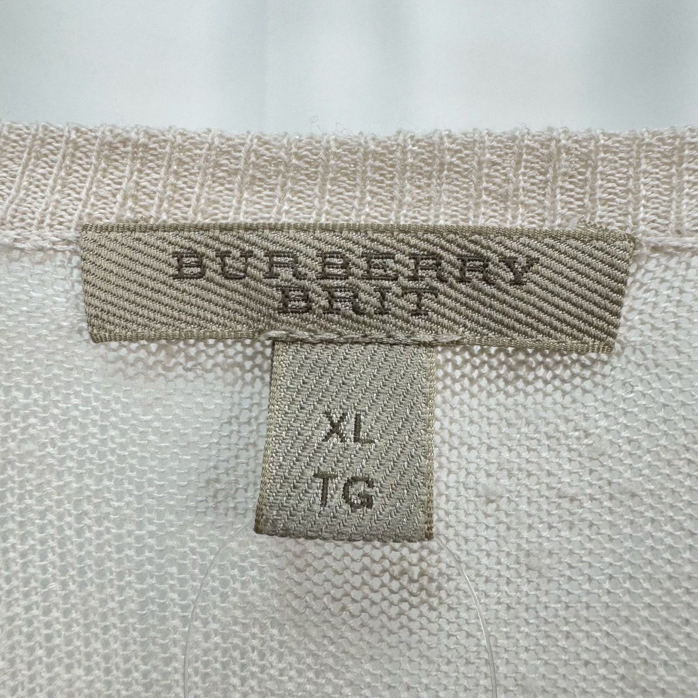 Burberry Burberry Stripe Linen Knit Long Sleeve Size US XL / EU 56 / 4 - 7 Thumbnail