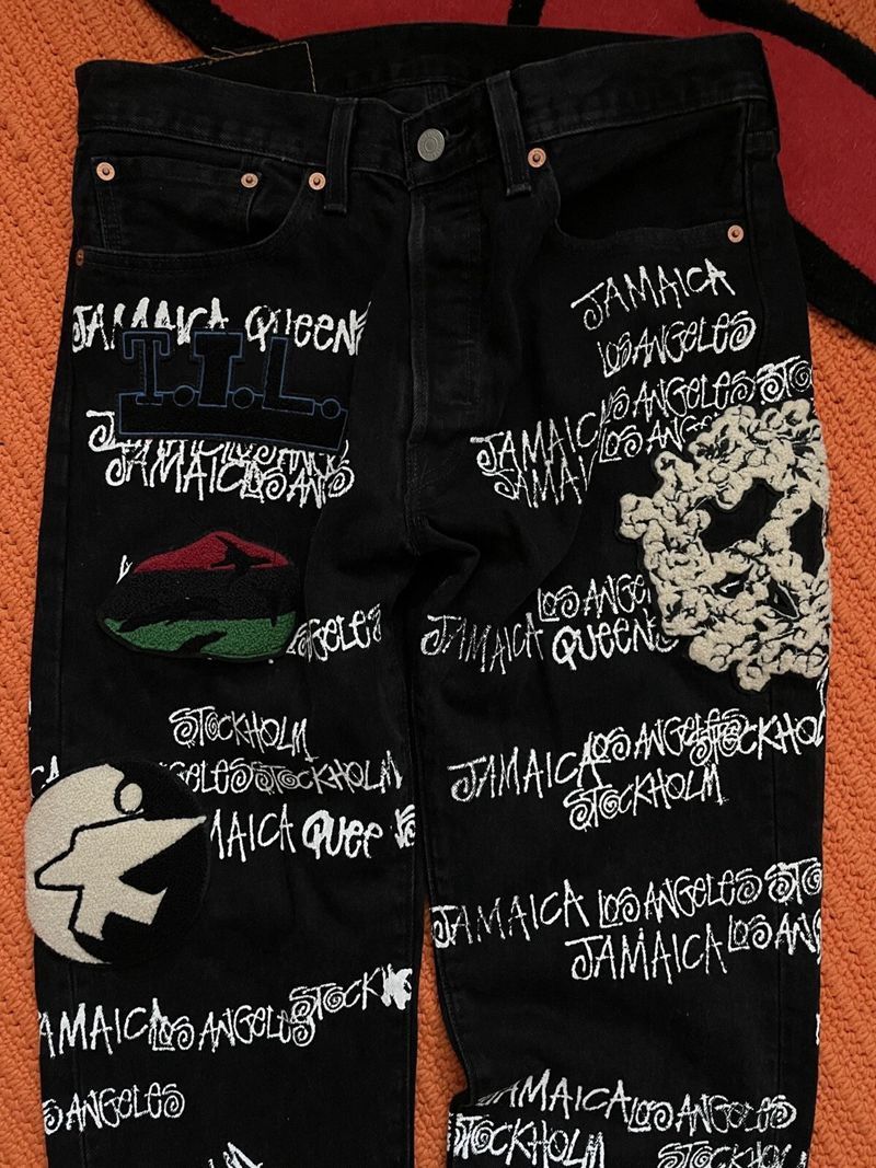 Our Legacy Stussy x Denim Tears x Our Legacy Levis 501 Jean Black Size US 32 / EU 48 - 3 Thumbnail