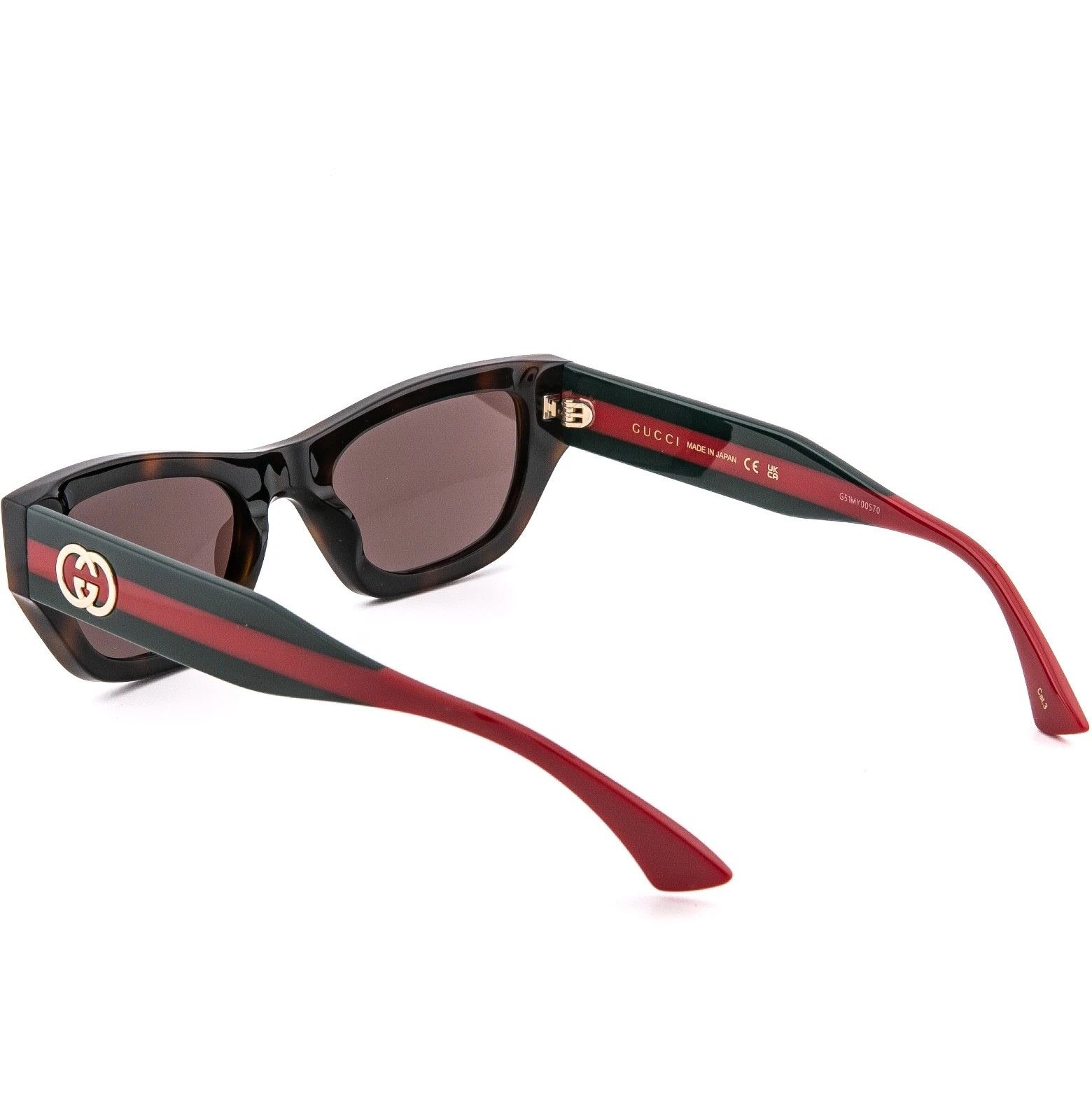 Gucci GUCCI Gg2116S 2116 Brown Green Web Classic Sunglasses 002 Size ONE SIZE - 3 Thumbnail