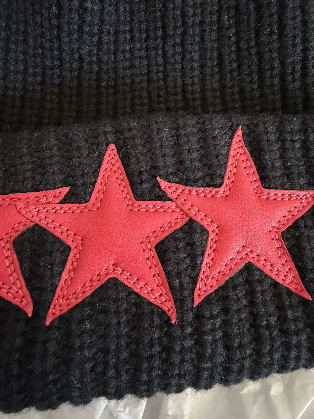 Chrome Hearts Chrome Hearts Triple Star Patch Cashmere Beanie Size ONE SIZE - 5 Thumbnail