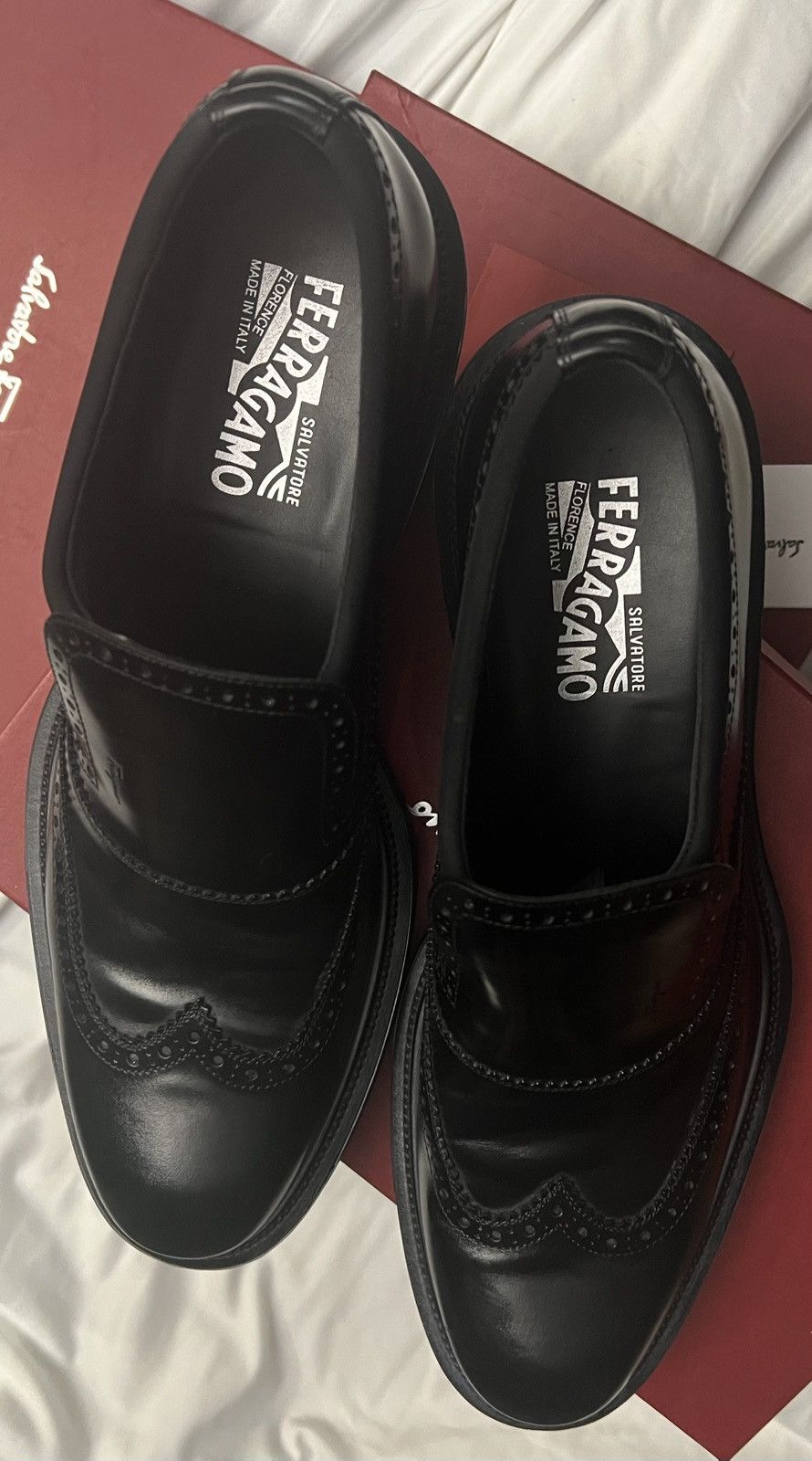 Salvatore Ferragamo Amery Slip-on Wingtip Vitello Calf Size US 11 / EU 44 - 7 Thumbnail