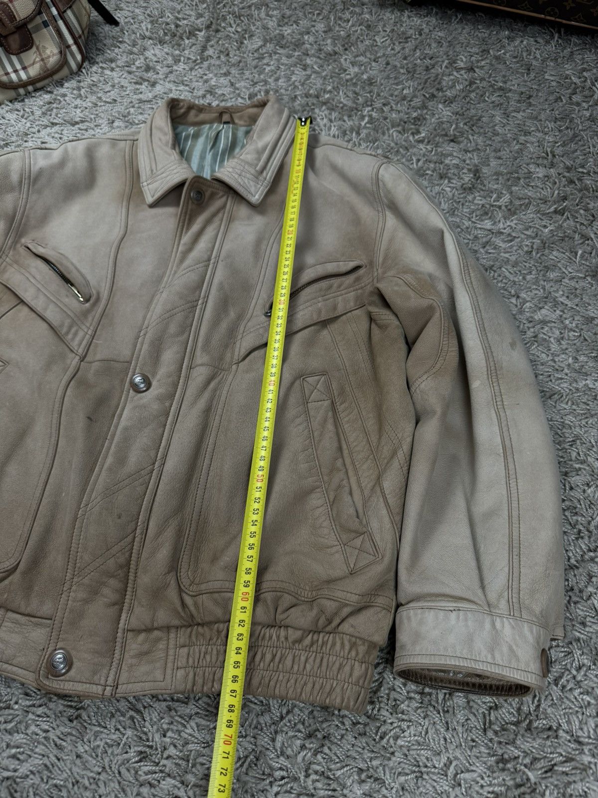 Vintage Vintage leather bomber jacket 90s original retro casual item Size US M / EU 48-50 / 2 - 6 Thumbnail