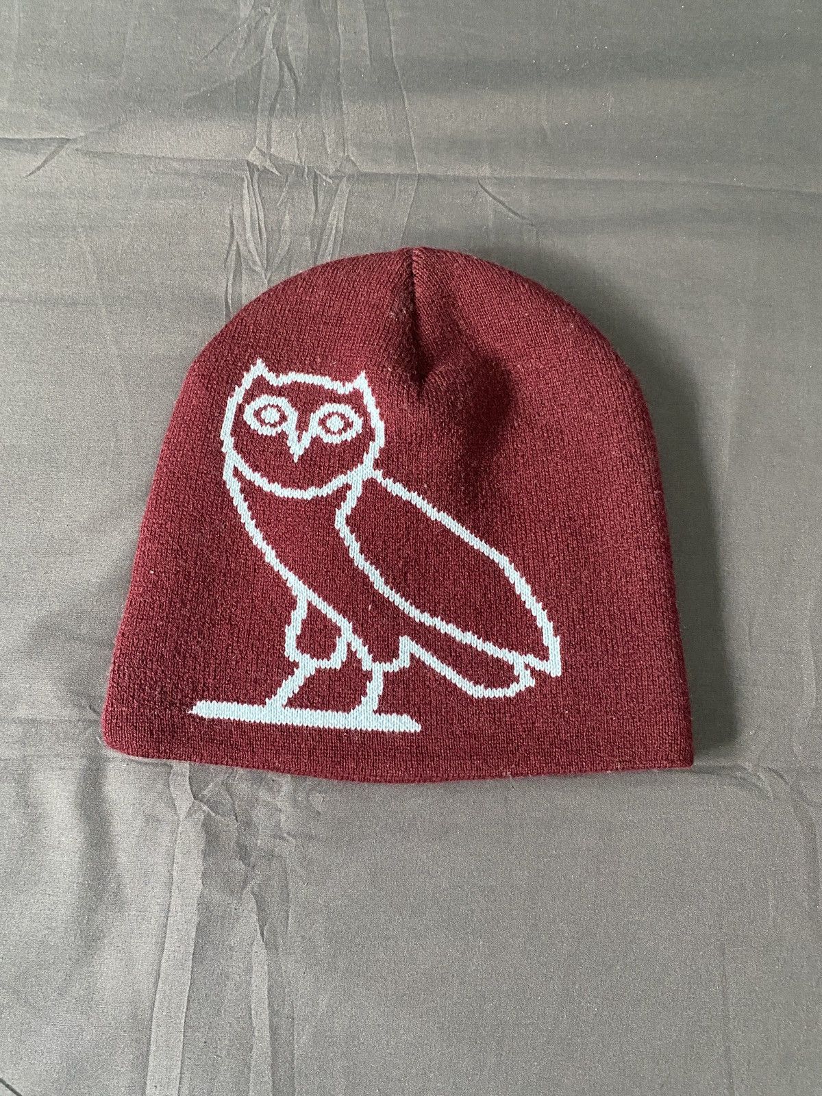 October's Very Own OVO Classic Owl Beanie Burgundy Size ONE SIZE - 1 Thumbnail