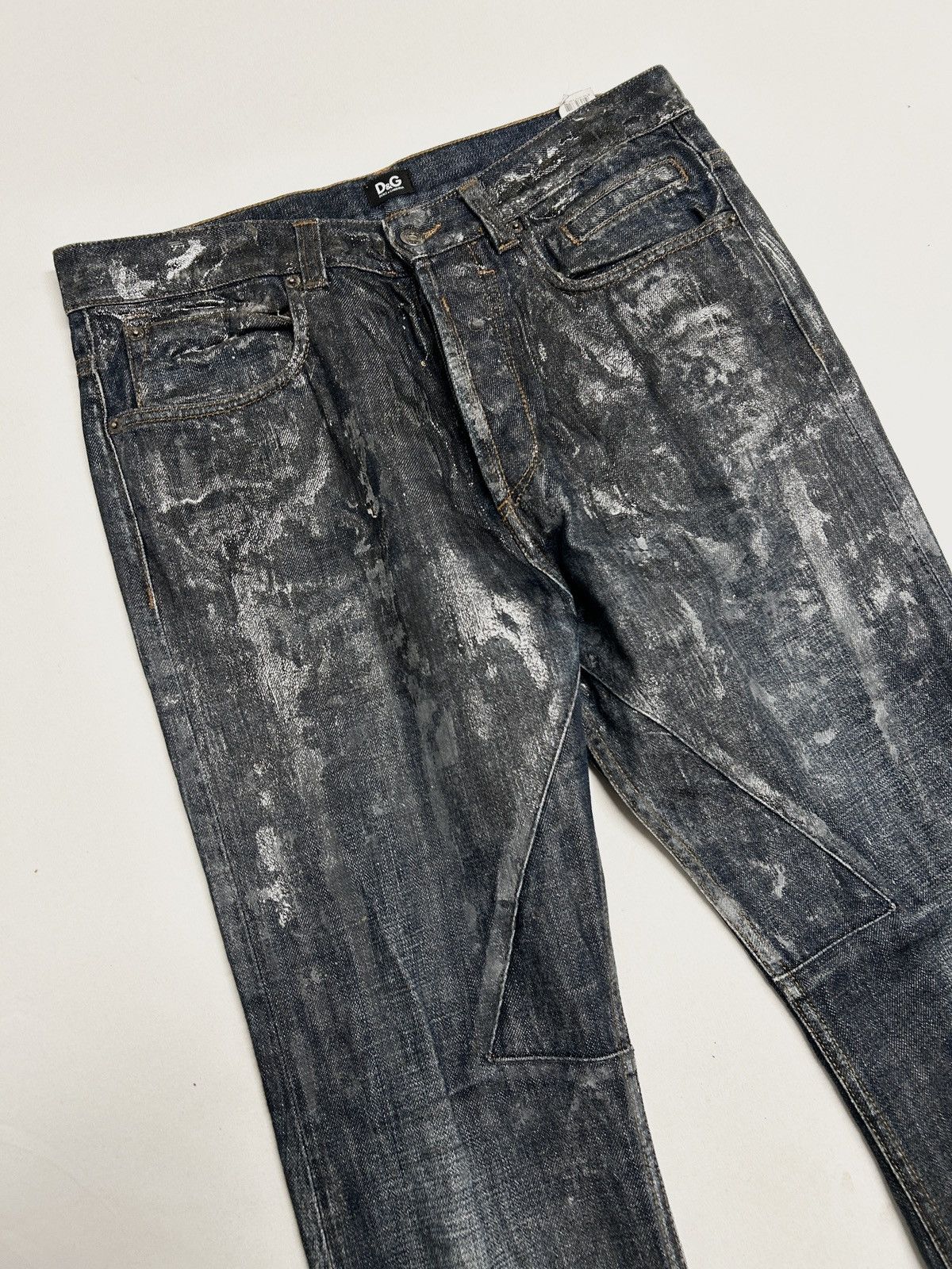 Dolce & Gabbana 2000s Indigo Waxed Denim Jeans Size US 32 / EU 48 - 3 Thumbnail